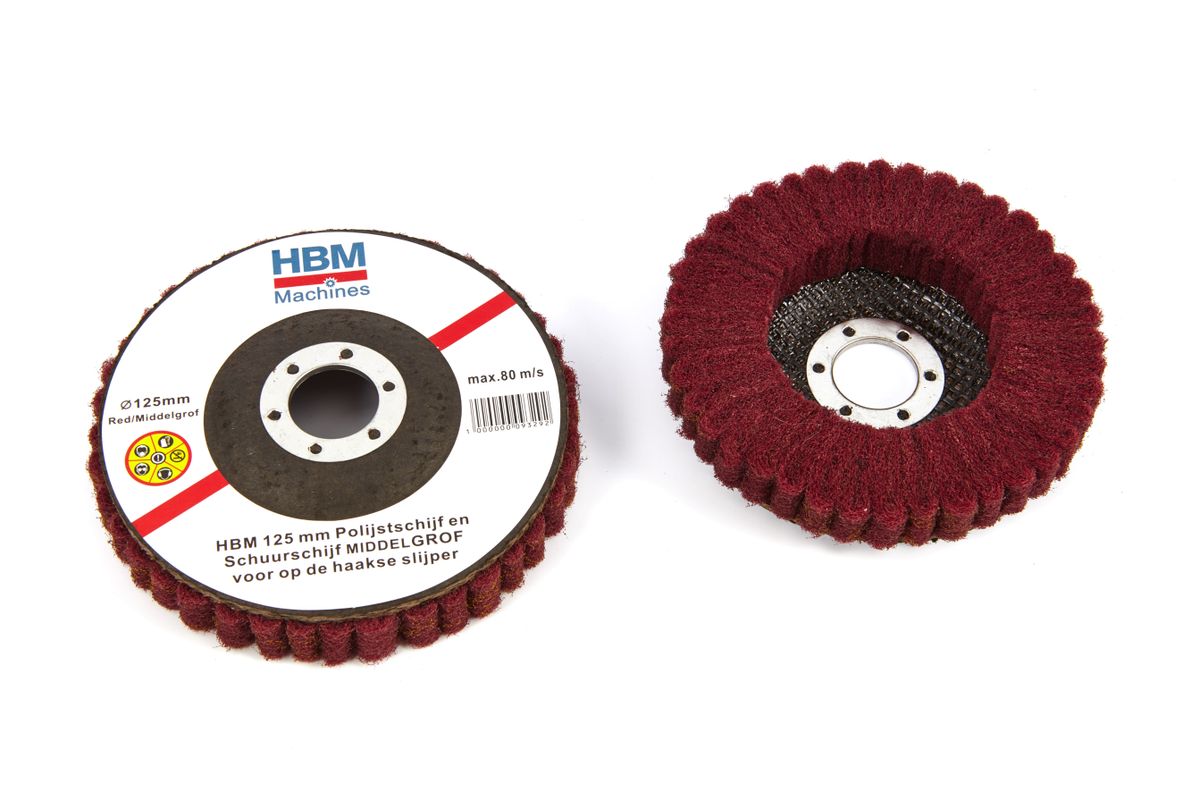 Disco de pulido y disco de lija HBM de 125 mm MEDIO para amoladora angular