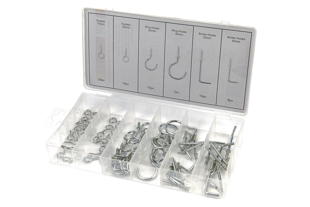 Conjunto de ganchos y tornillos de anillo HBM de 80 piezas