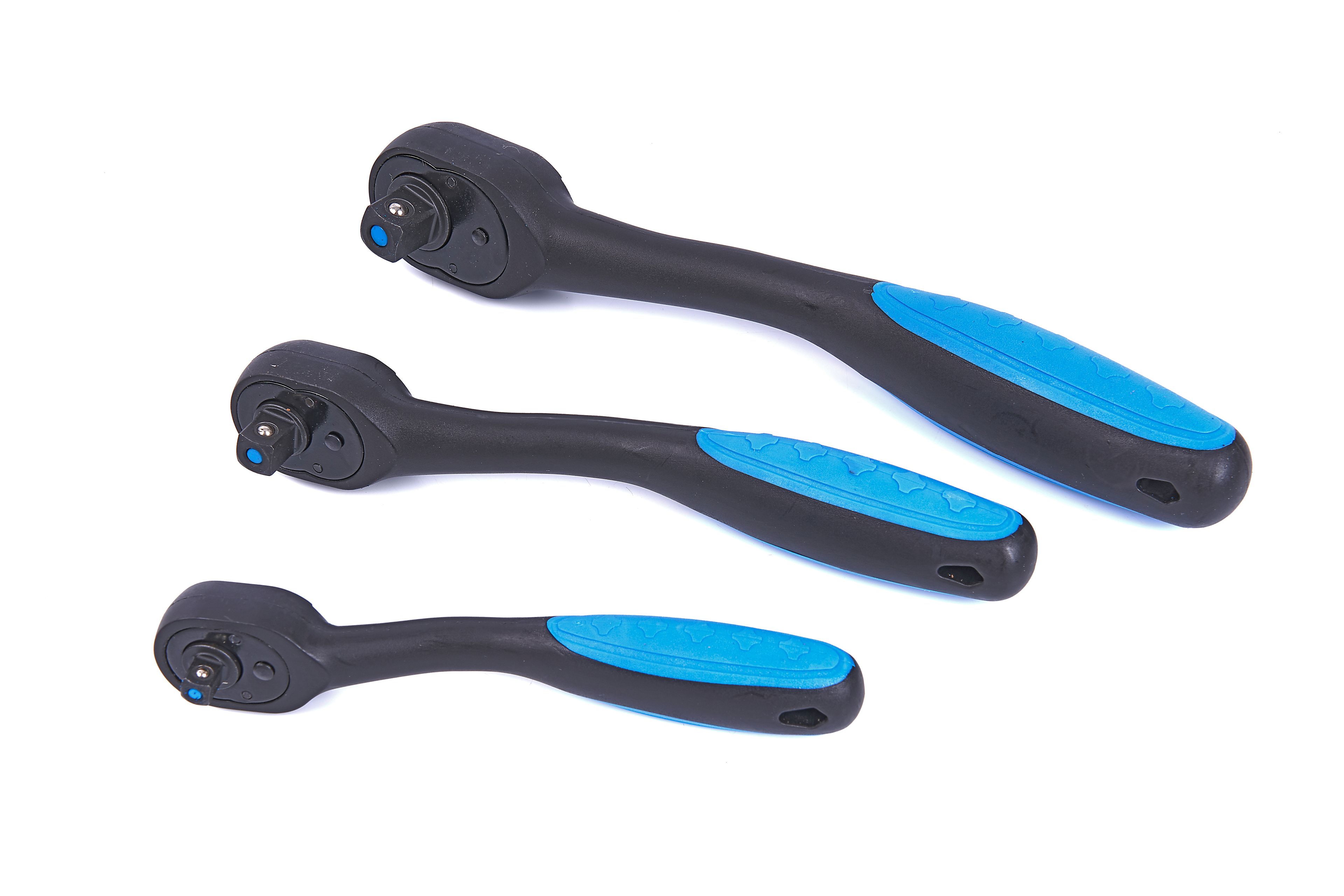 HBM professionele premium ratels 72 tands blauw zwart 3/8 inch Image 2