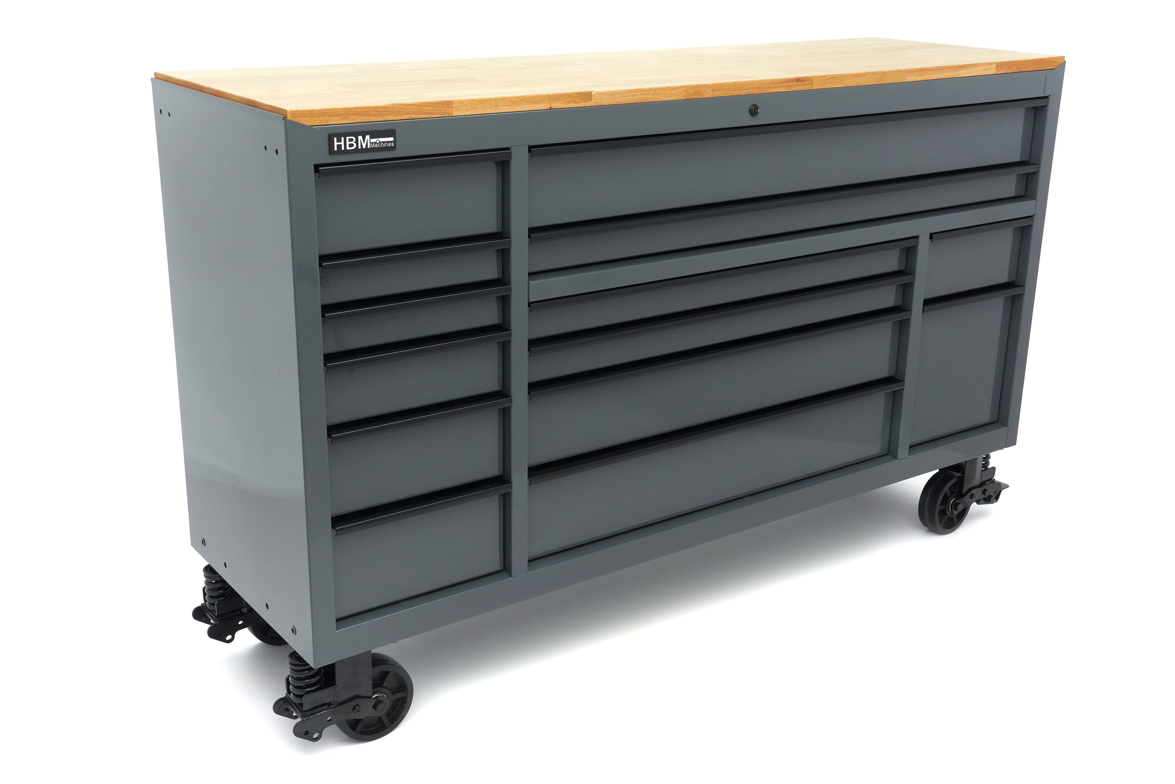 HBM gereedschapswagen, 14 laden, 182 cm, grijs Image 2