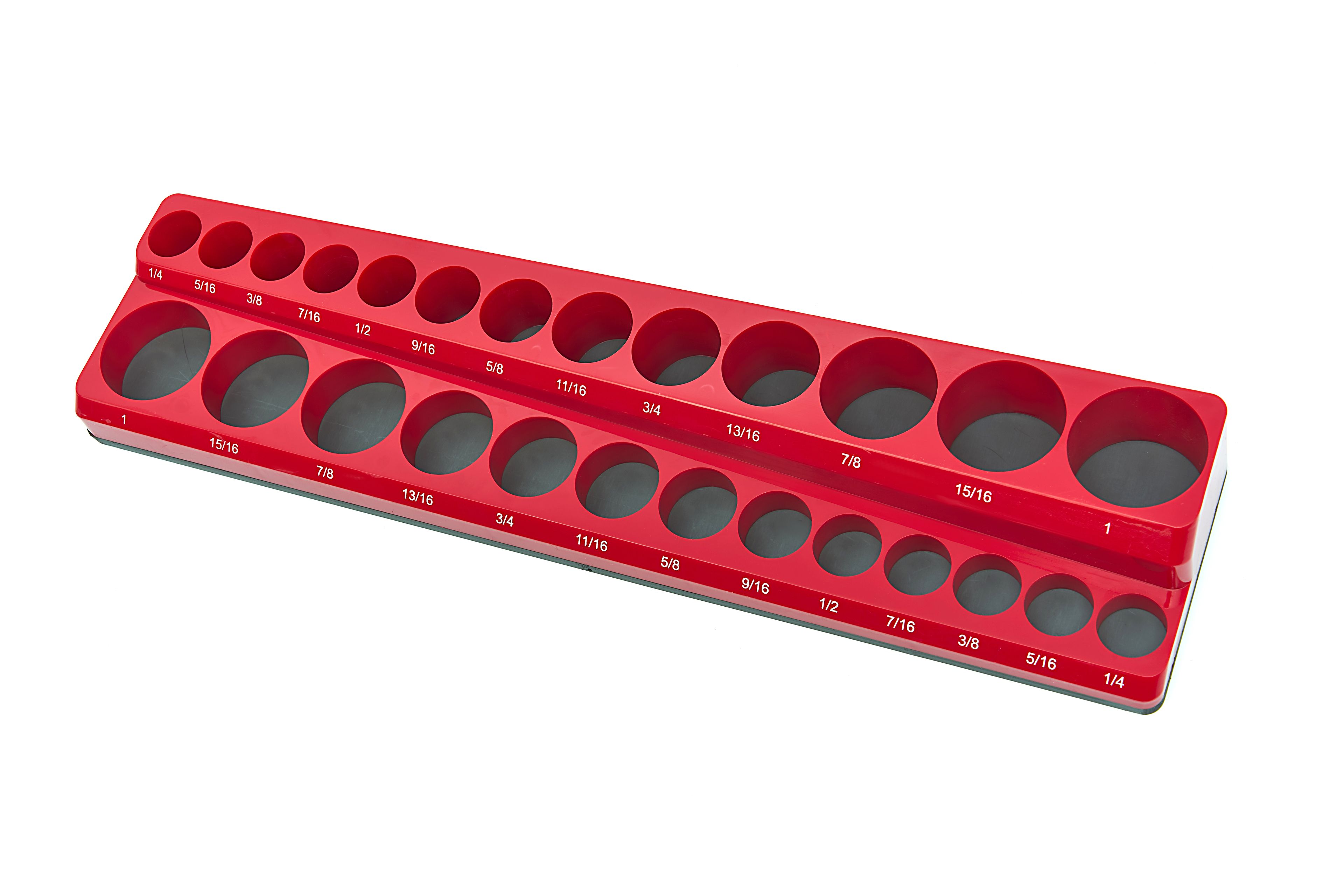 Porte-accessoires magnétique HBM pour 26 pièces de 3/8 pouce (tailles impériales), rouge Image 3