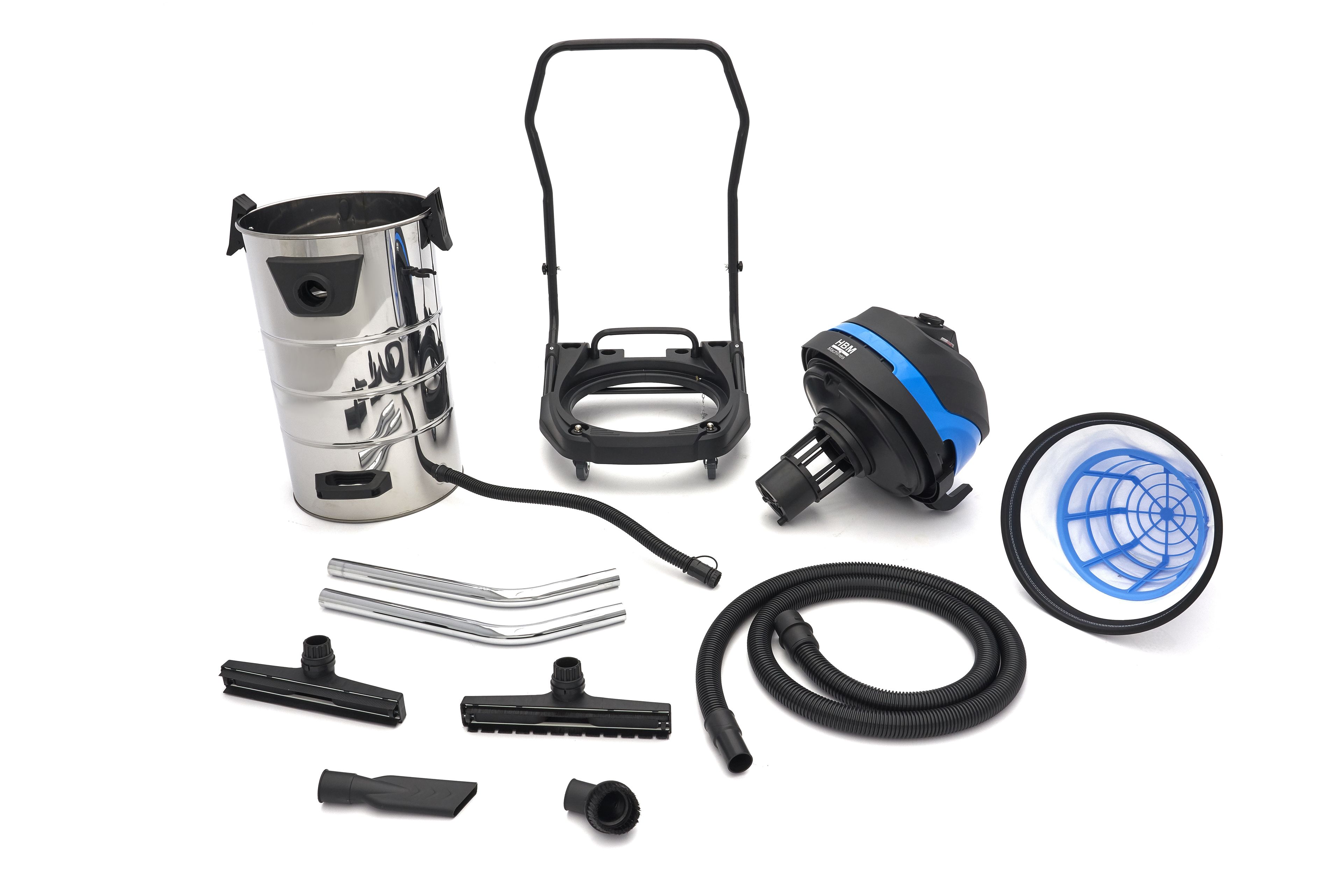 HBM 100 Liter 2400 W Professionele Bouwstofzuiger met 2 motoren Image 5