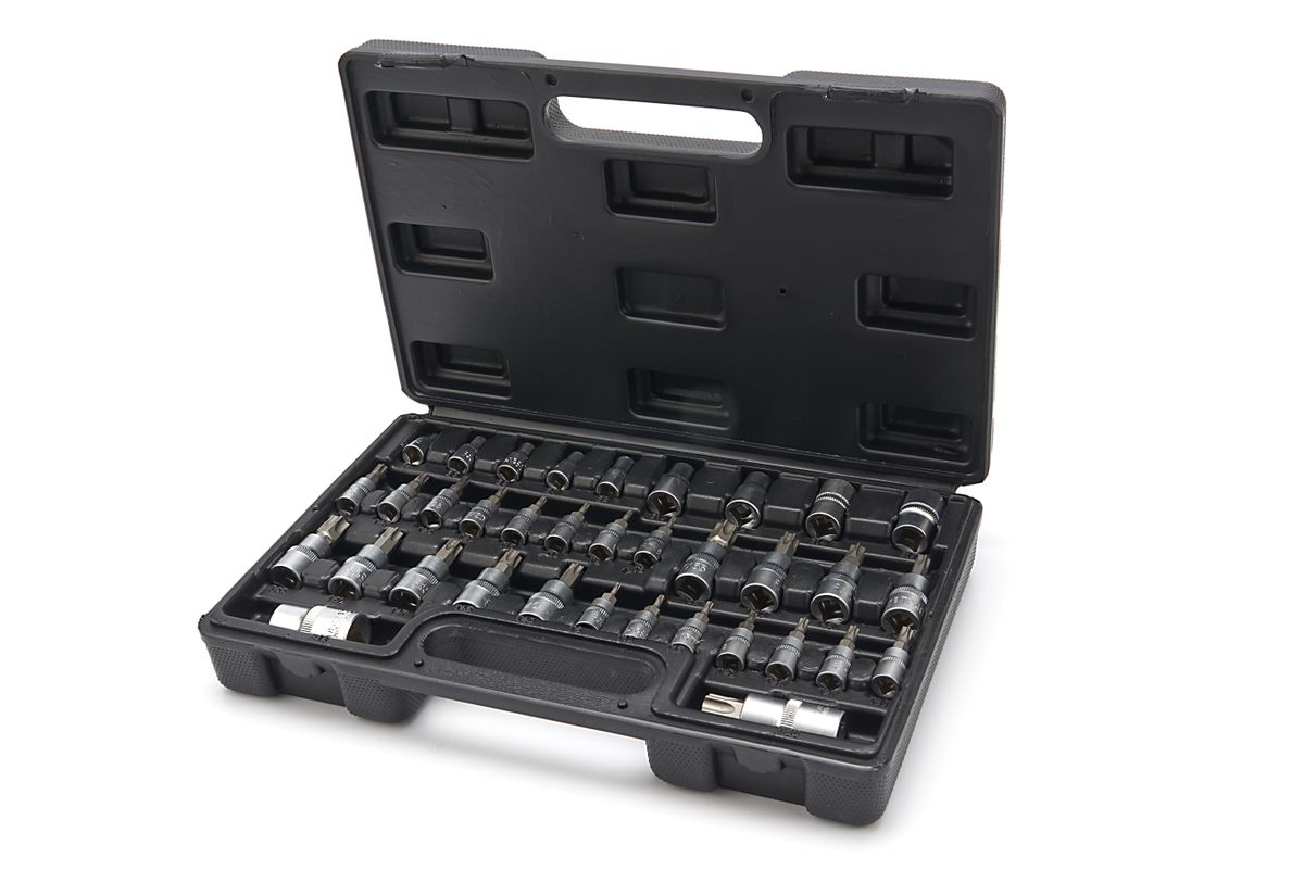 HBM Juego de 35 Vasos Torx Internos y Externos