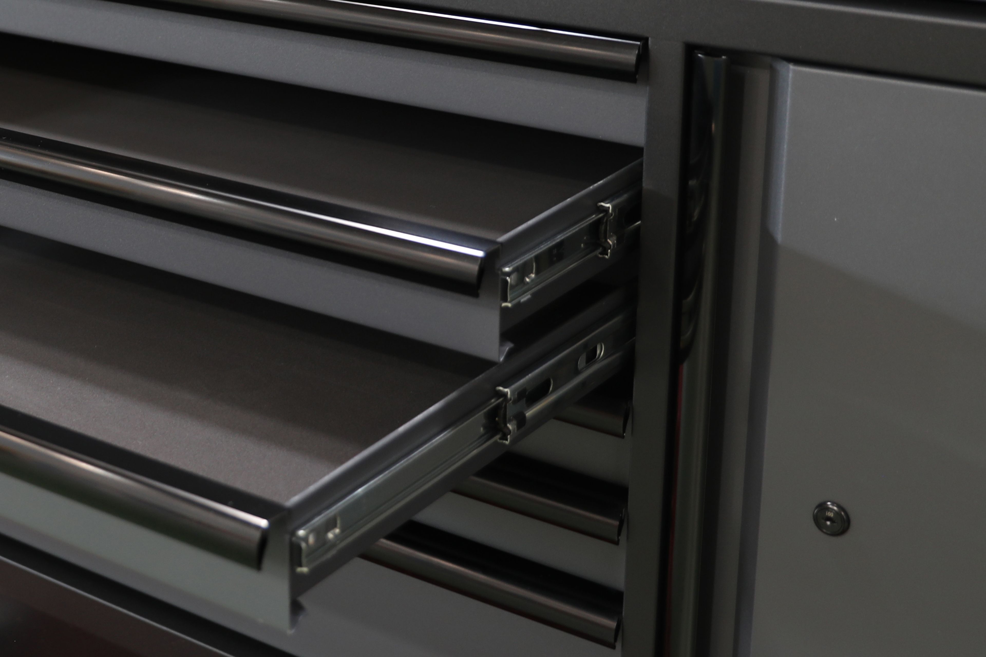 HBM sistema de taller modular extra profundo, 14 piezas, negro/gris Image 9