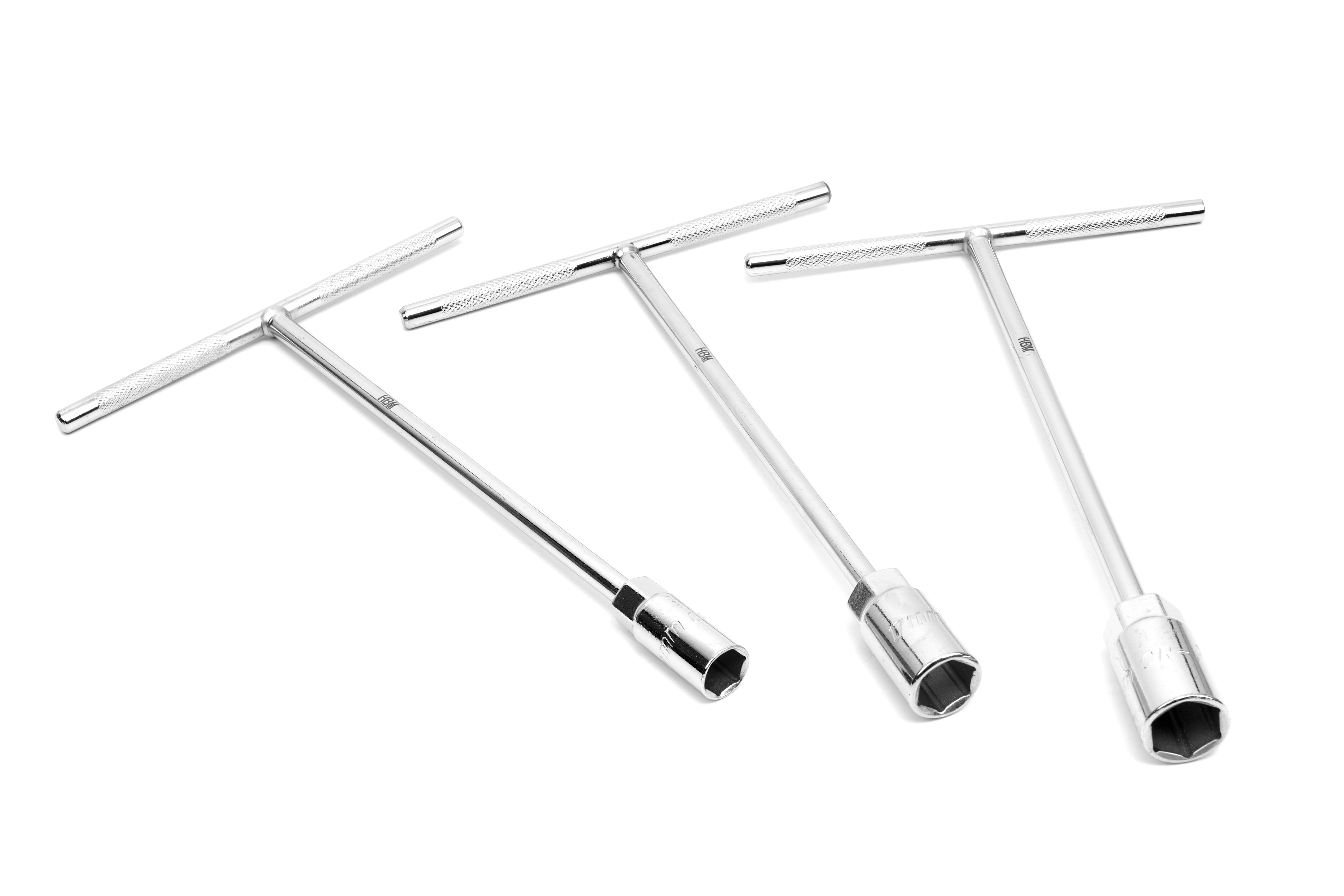Set di chiavi a T extra lunghe HBM 3 pezzi 310 x  14 – 17 – 19 mm. Image 2