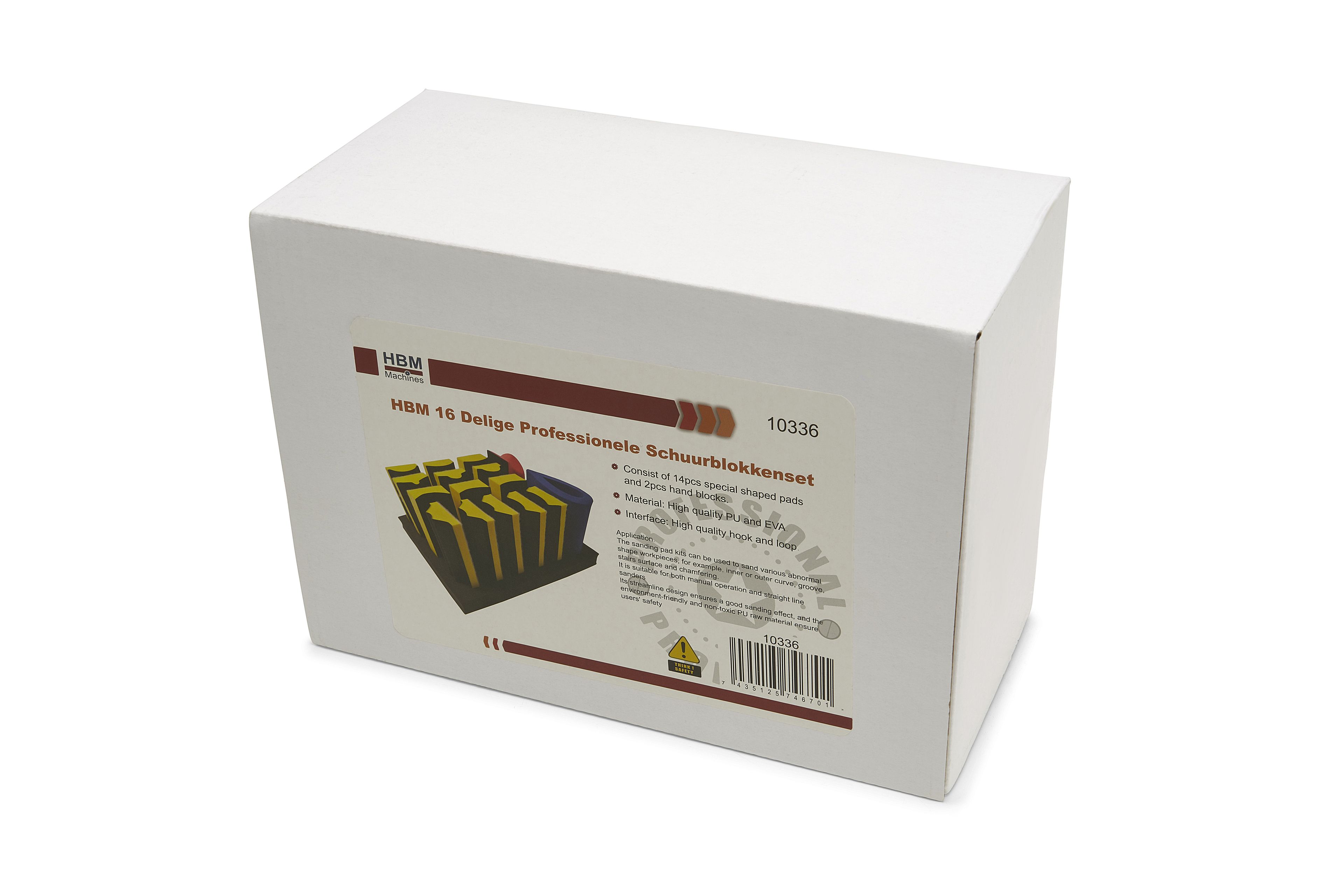 HBM Jeu de blocs de ponçage professionnel de 16 pièces Image 8