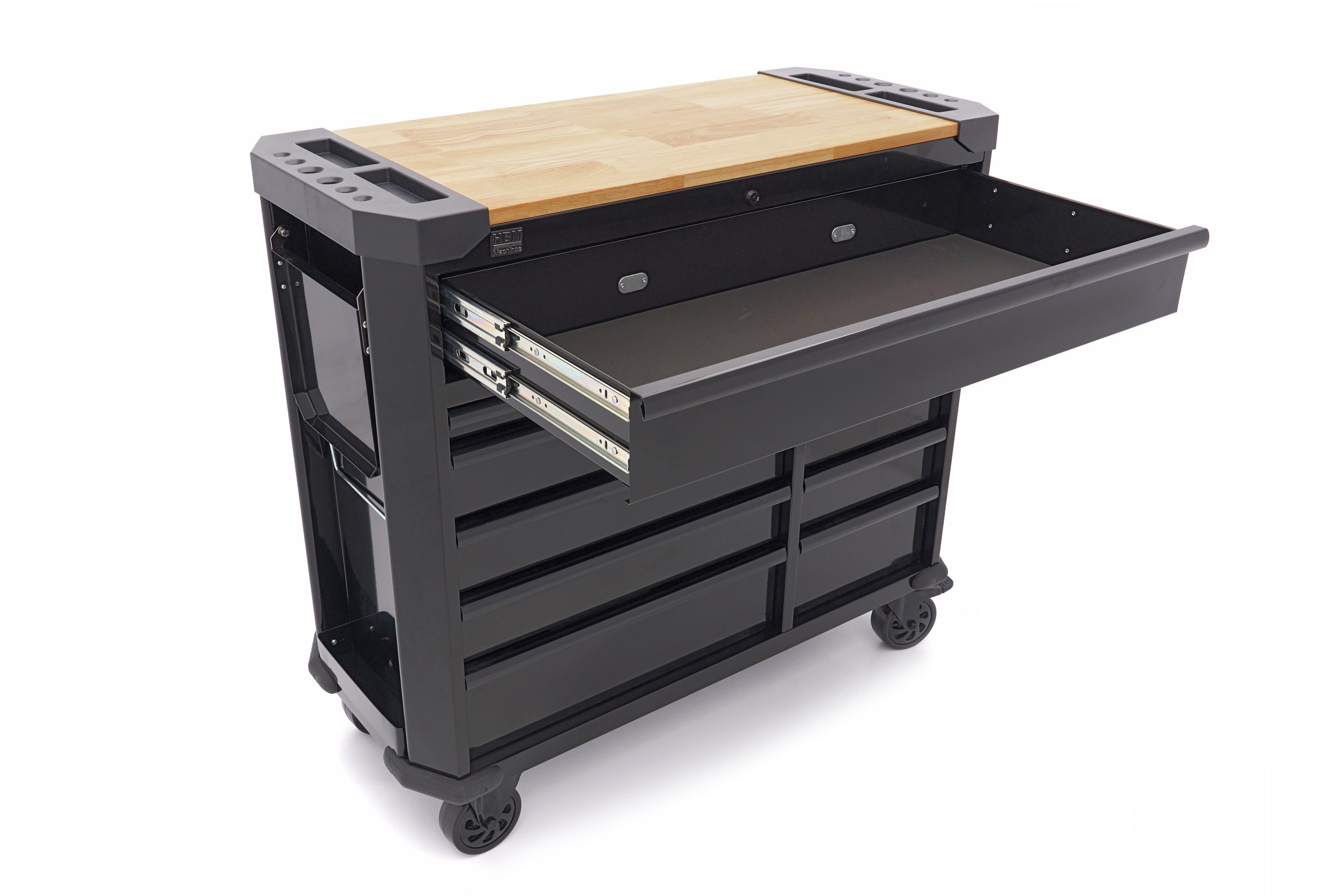 Carro de herramientas HBM de 11 cajones 109 cm negro Image 11
