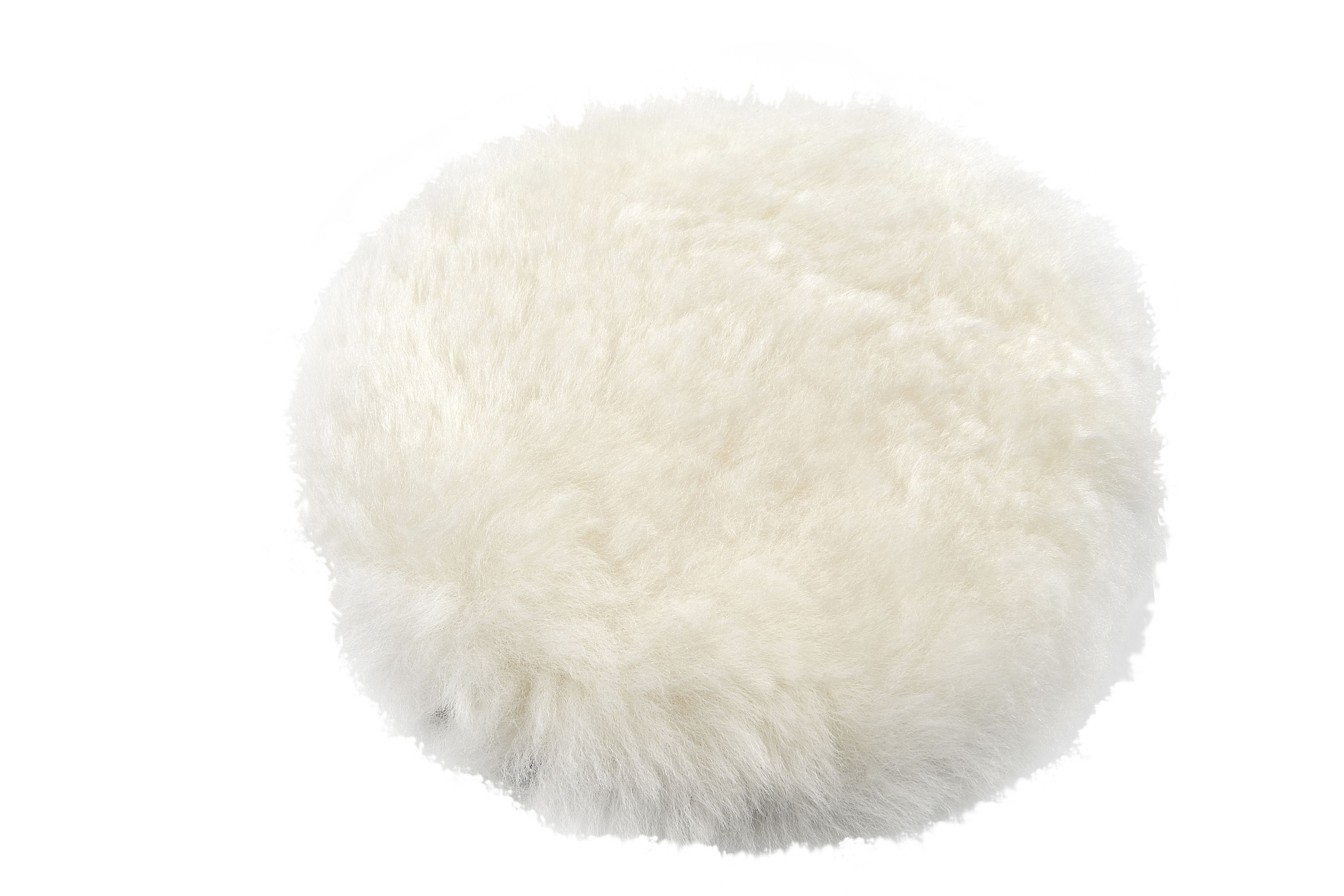 HBM 125 mm. Lamswollen Polijstkussen Met Klittenband