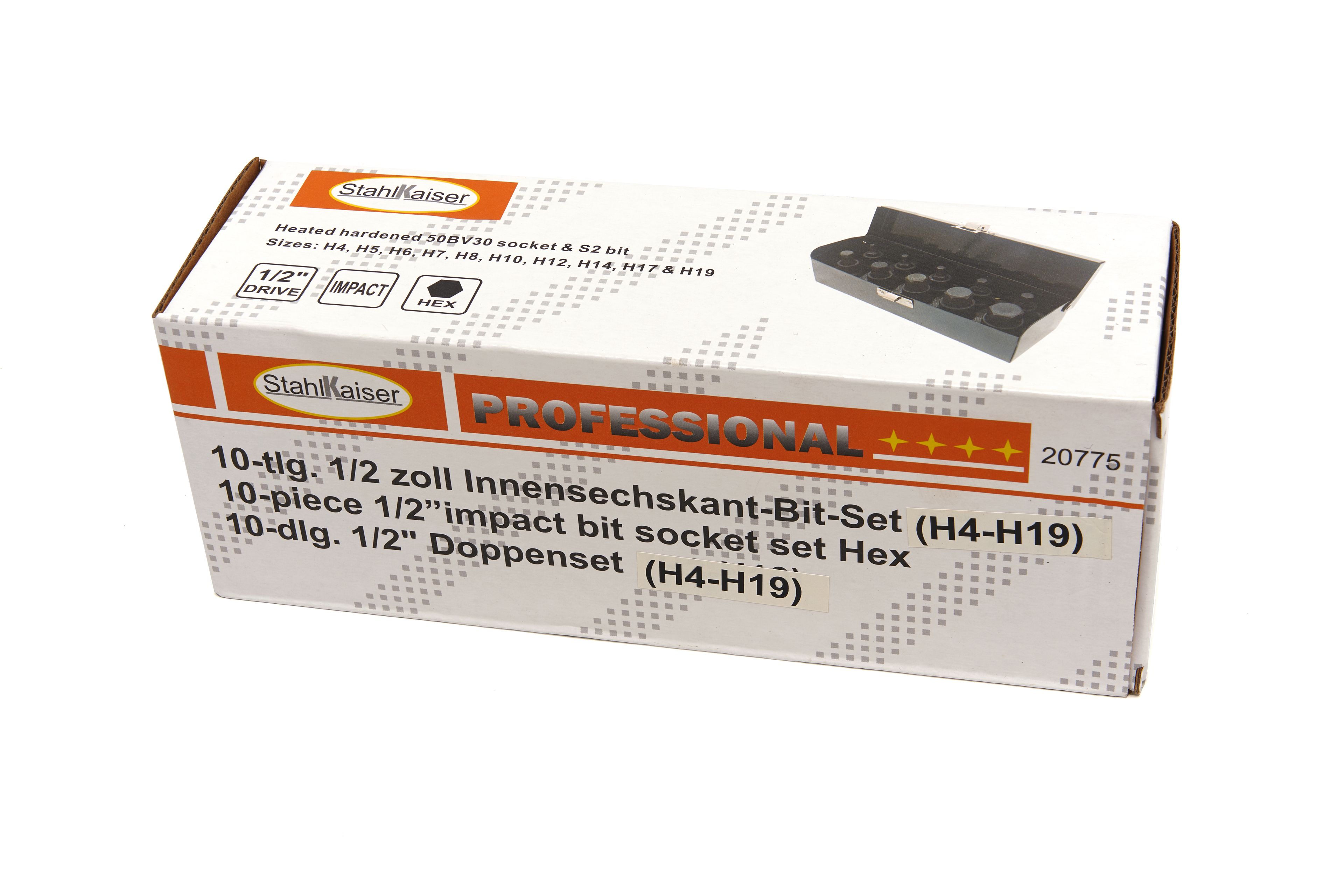 Set di bussole a cricchetto Stahlkaiser da 10 pezzi ½ pollice H4-H19 Image 5