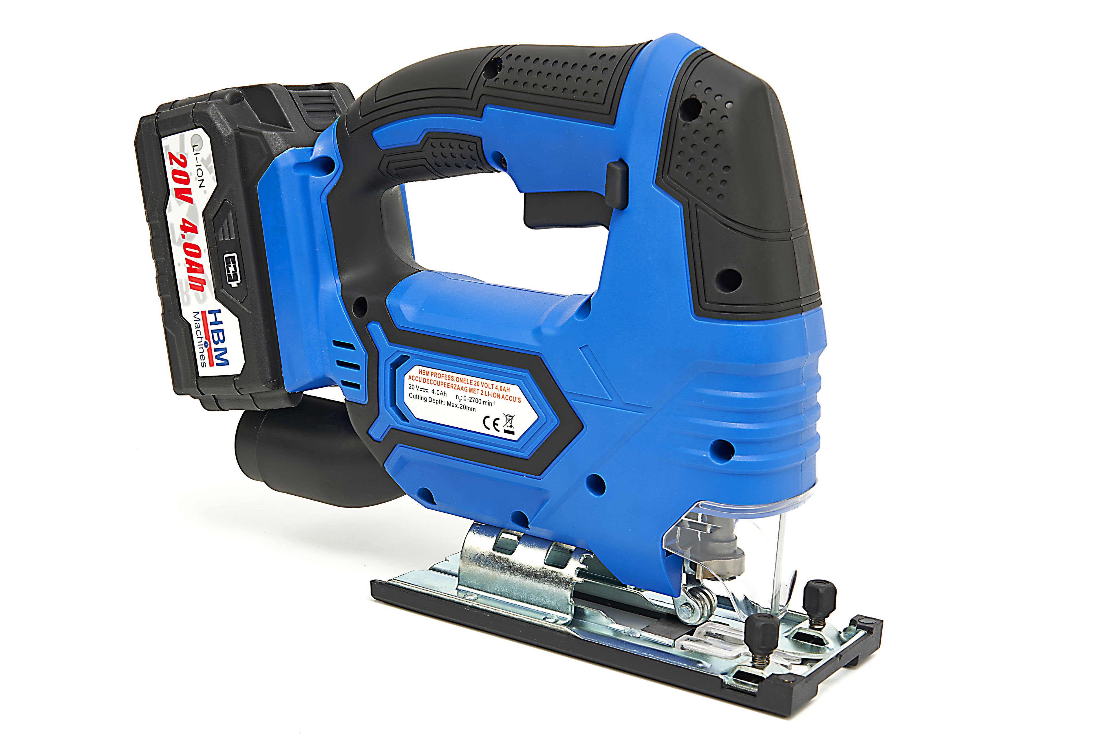 Scie sauteuse professionnelle HBM 20 Volt 4.0AH Accu avec 2 batteries Li-Ion Image 5