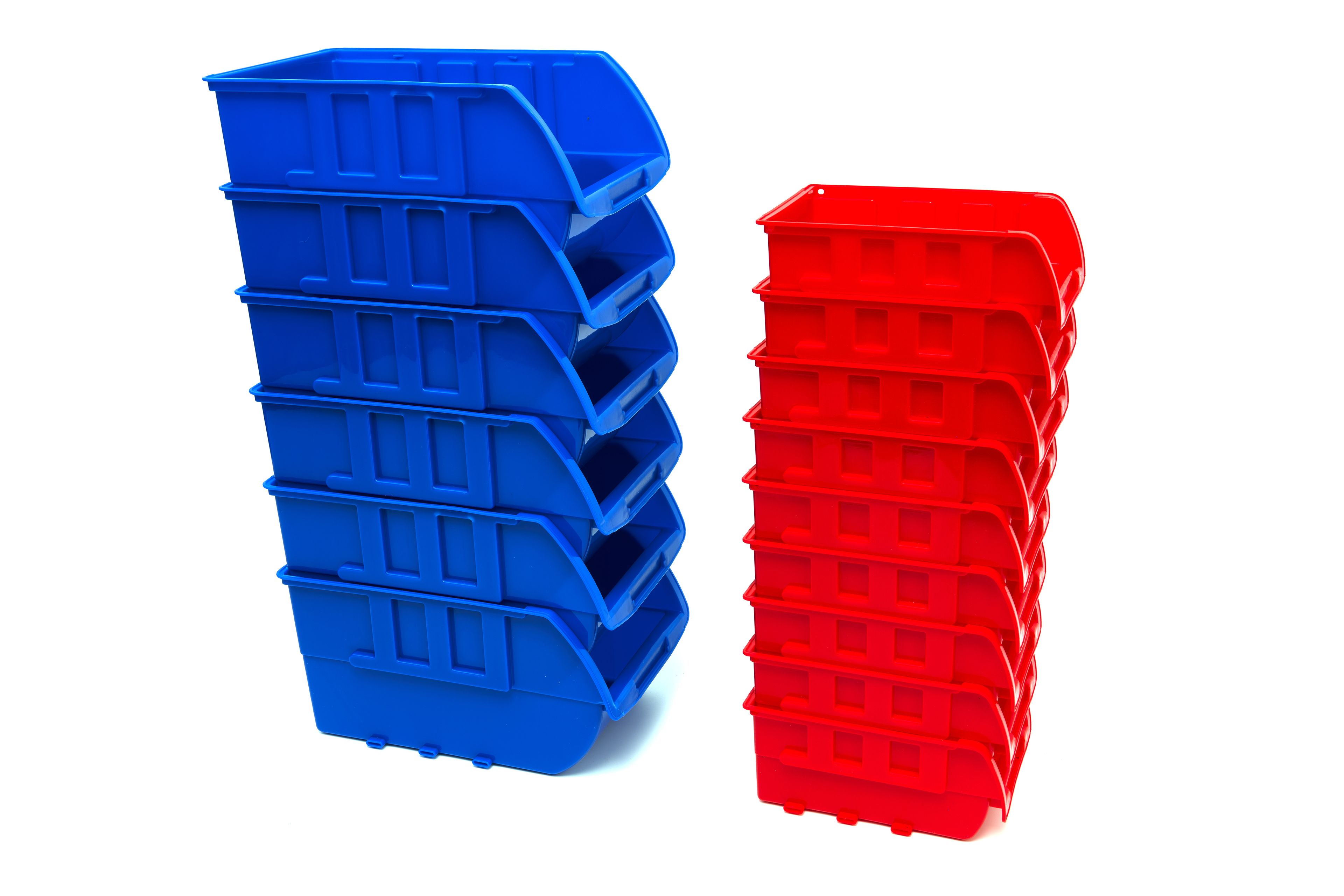 HBM Bacs de rangement 15 pièces, ensemble de boîtes empilables avec rails de suspension pour montage mural Image 6