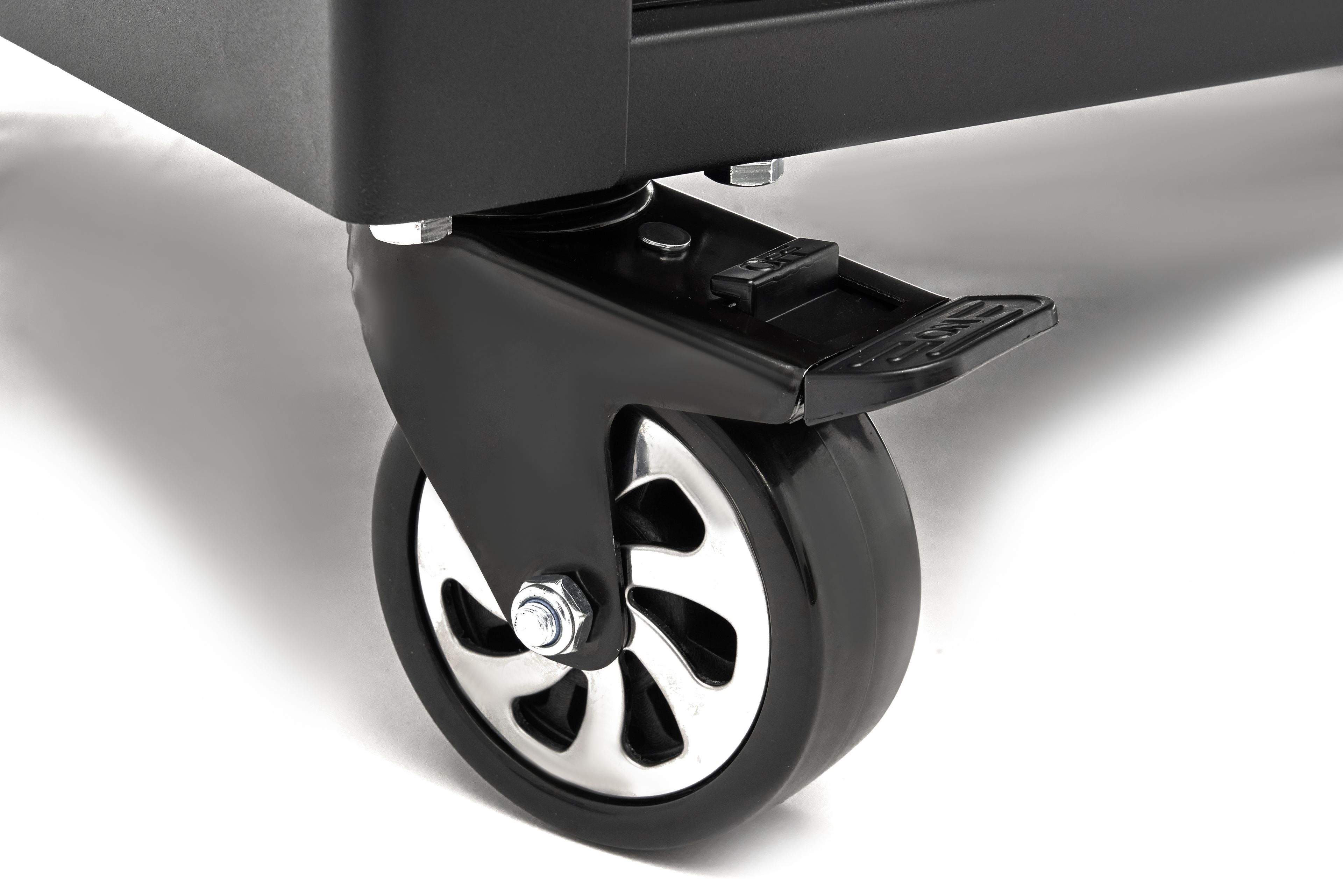 HBM verrijdbare gereedschapswagen, werkbank 114 cm met houten werkblad, zwart Image 17