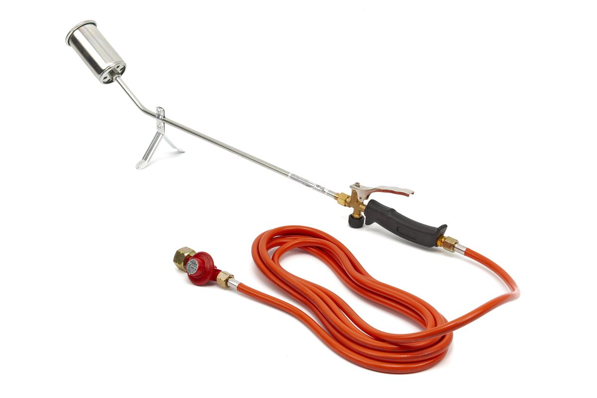 Rothenberger Dachfackel RoMaxi, Regler und Schlauch