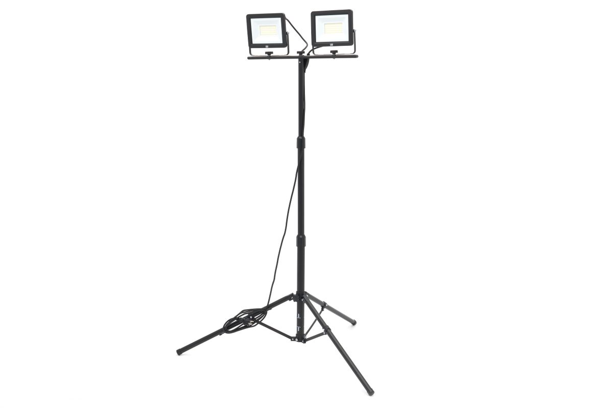 HBM doble foco LED de obra con trípode 5000 K