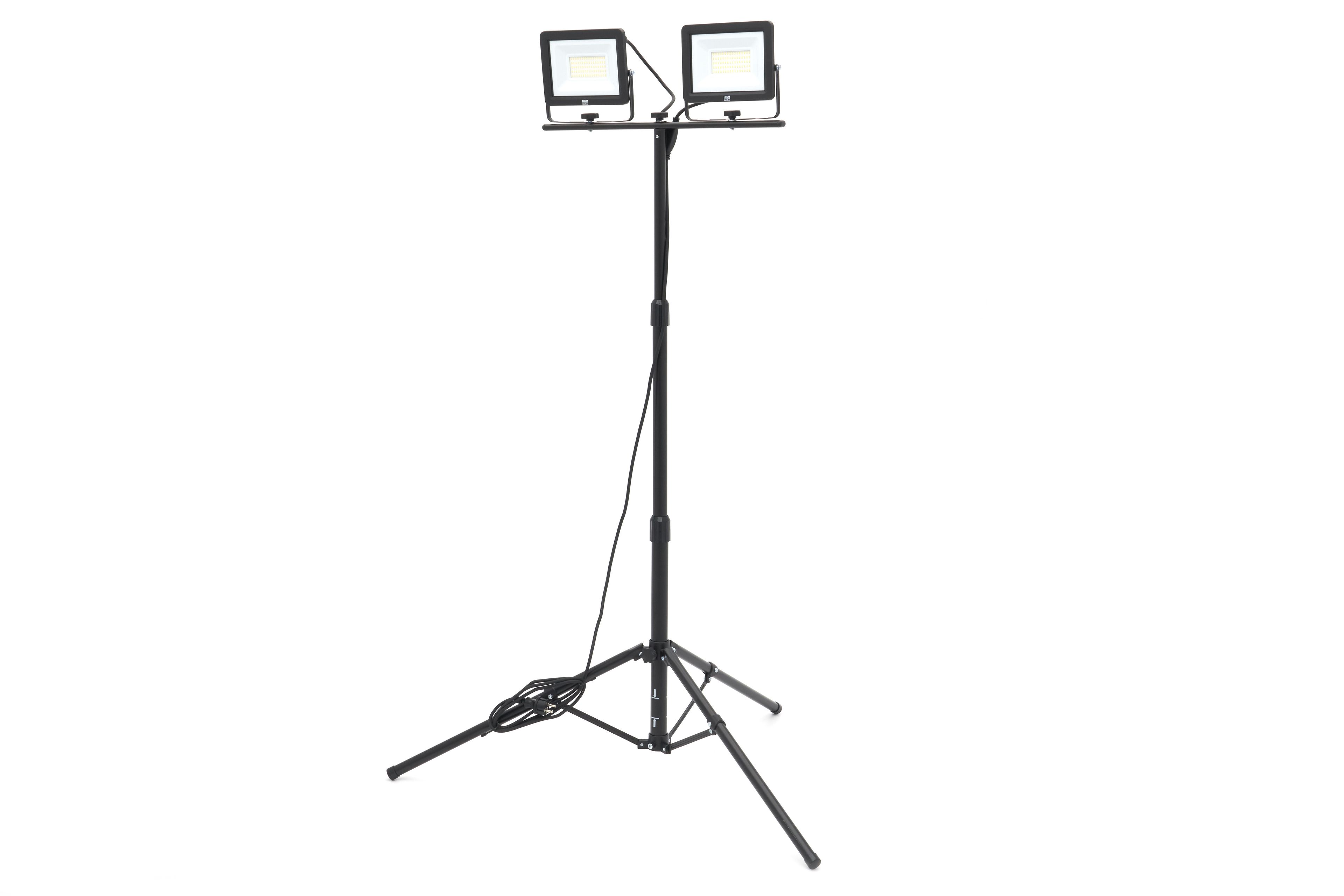 HBM dubbele LED bouwlamp met statief 5000K