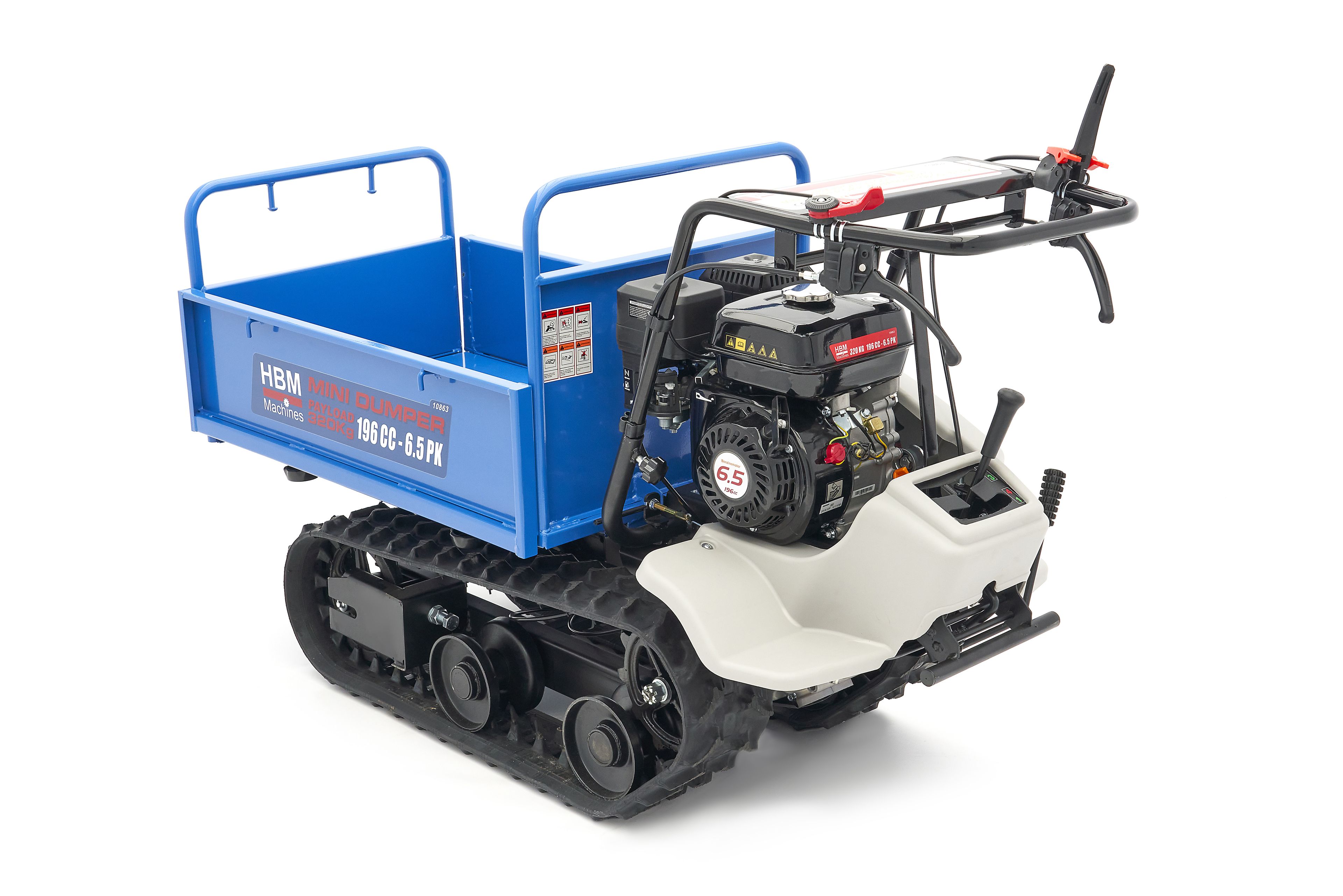 HBM Minidumper Professional 320 KG sobre orugas 196 cc - 6,5 CV Image 9