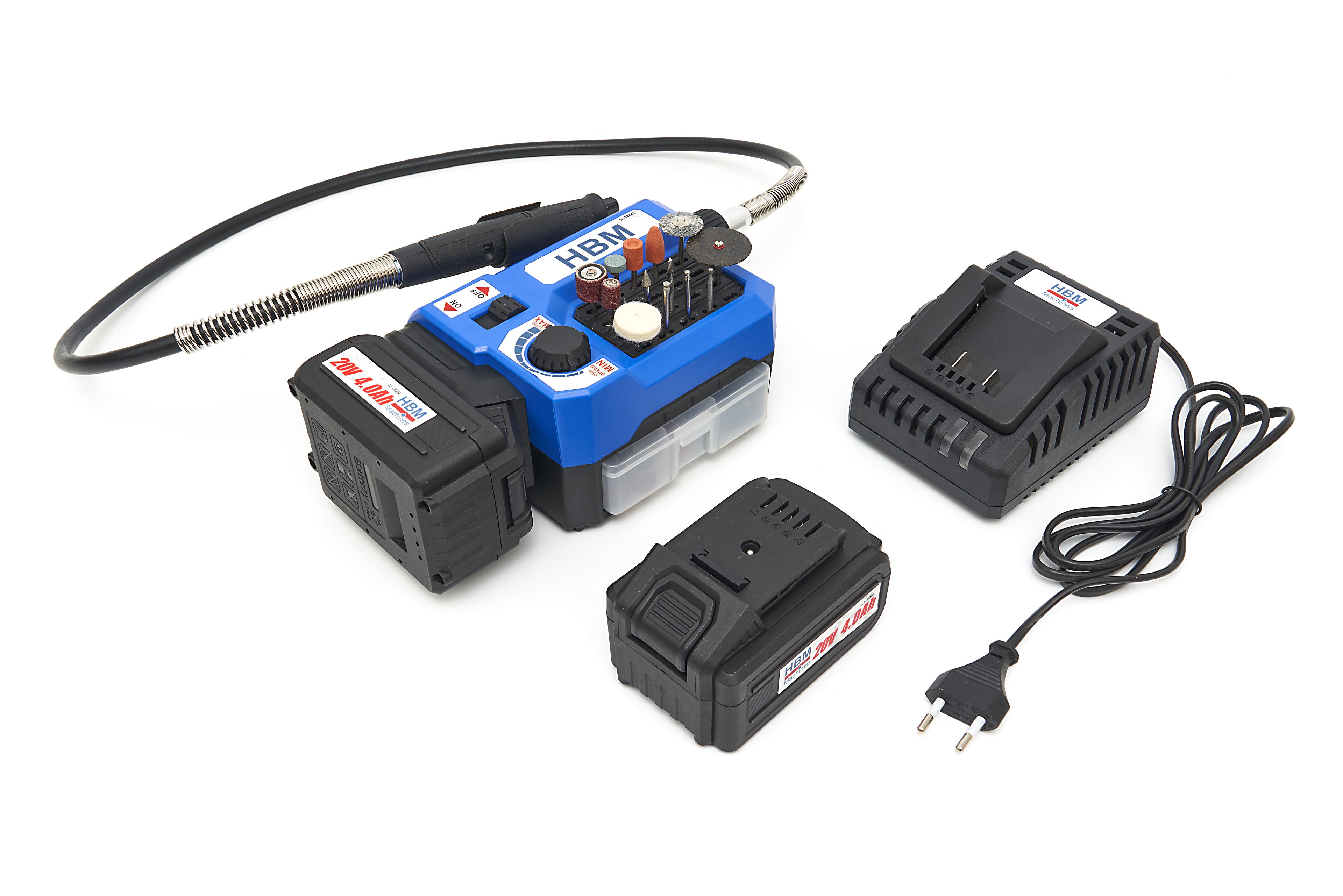 HBM Multitool Universale da 20 Volt inclusivo di 2 Batterie e 40 Accessori Image 6