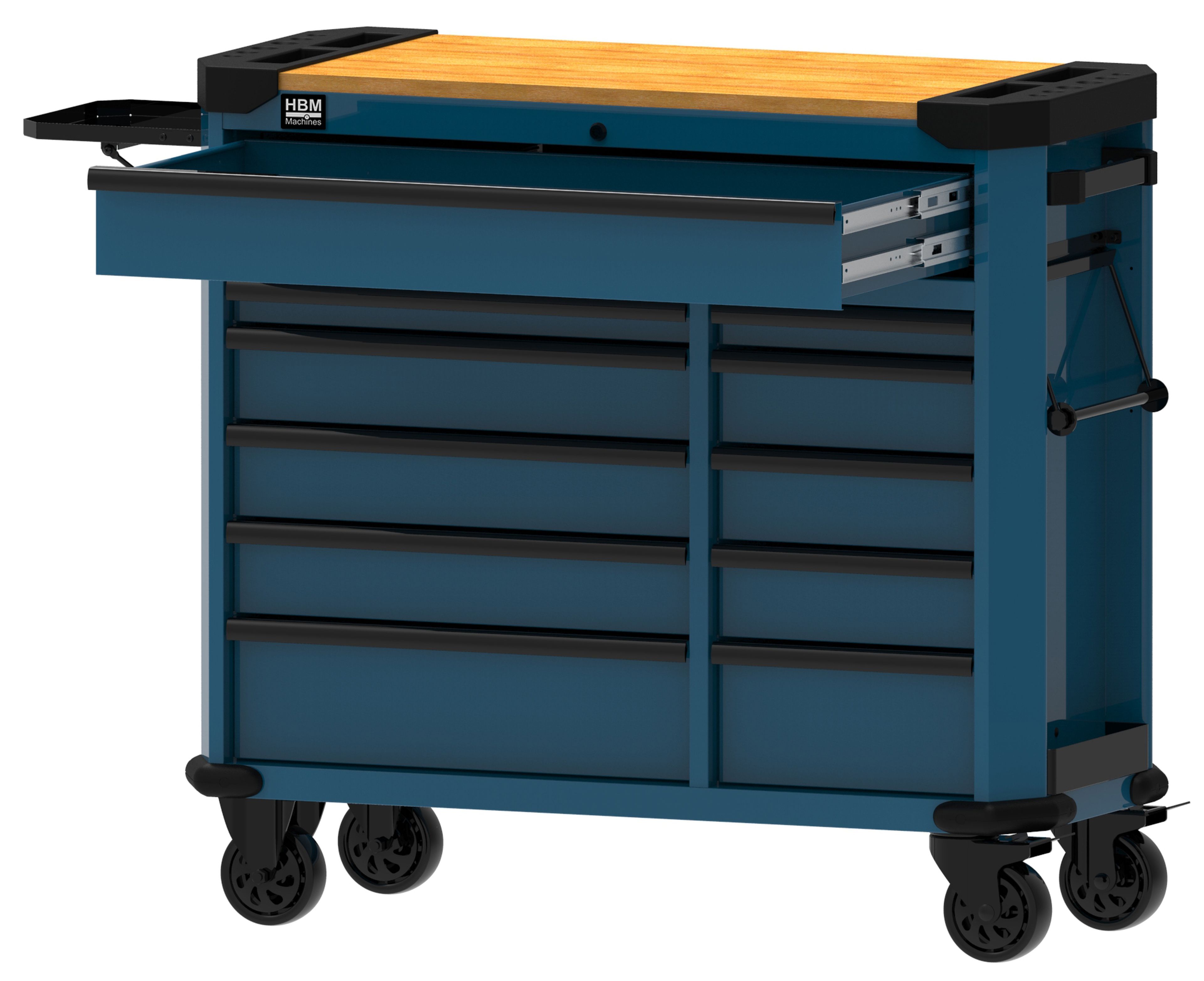 Carro de herramientas HBM de 11 cajones, 109 cm en azul Image 2