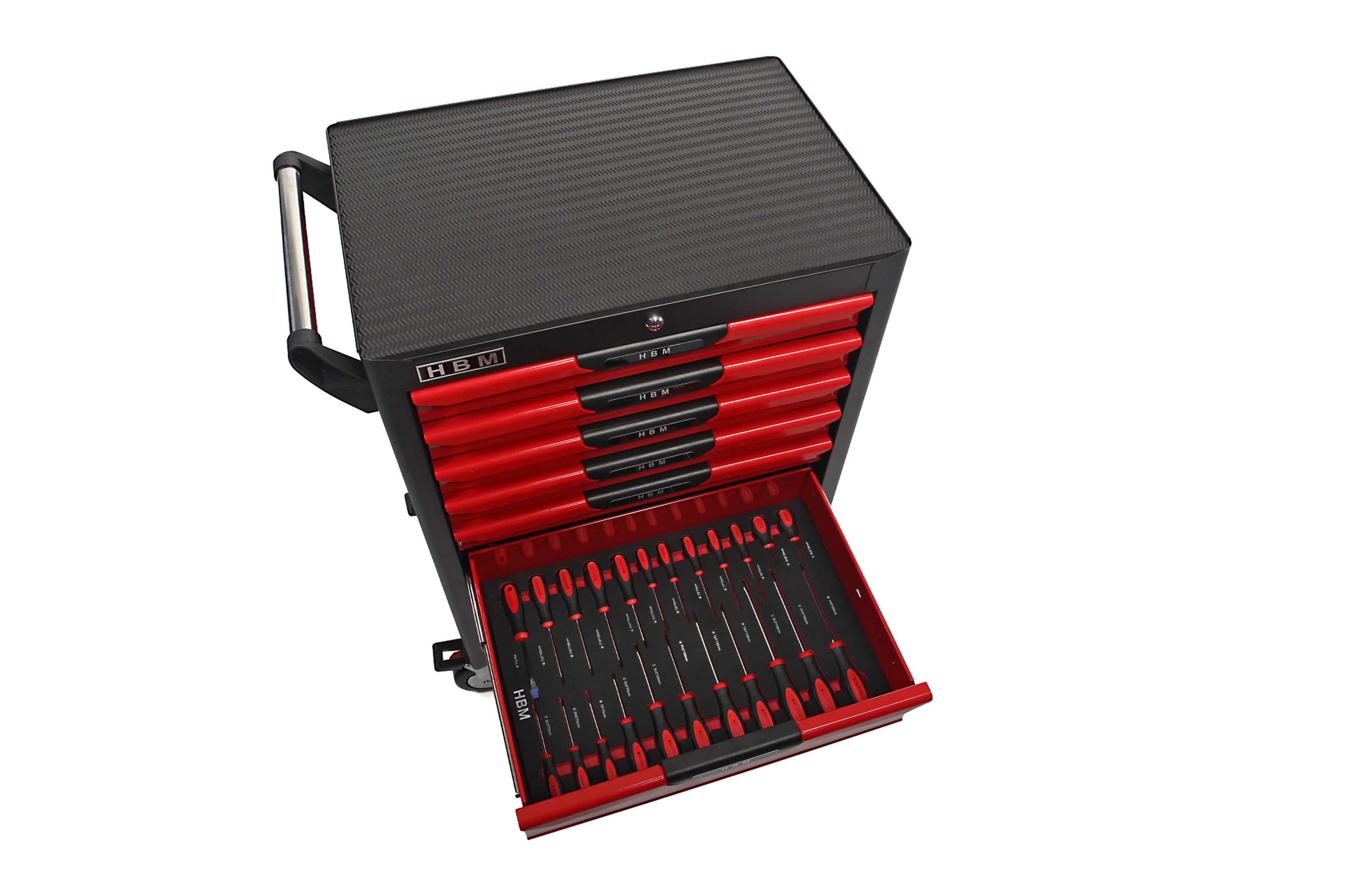 HBM professionele deluxe gevulde gereedschapswagen, 283 delig Image 10