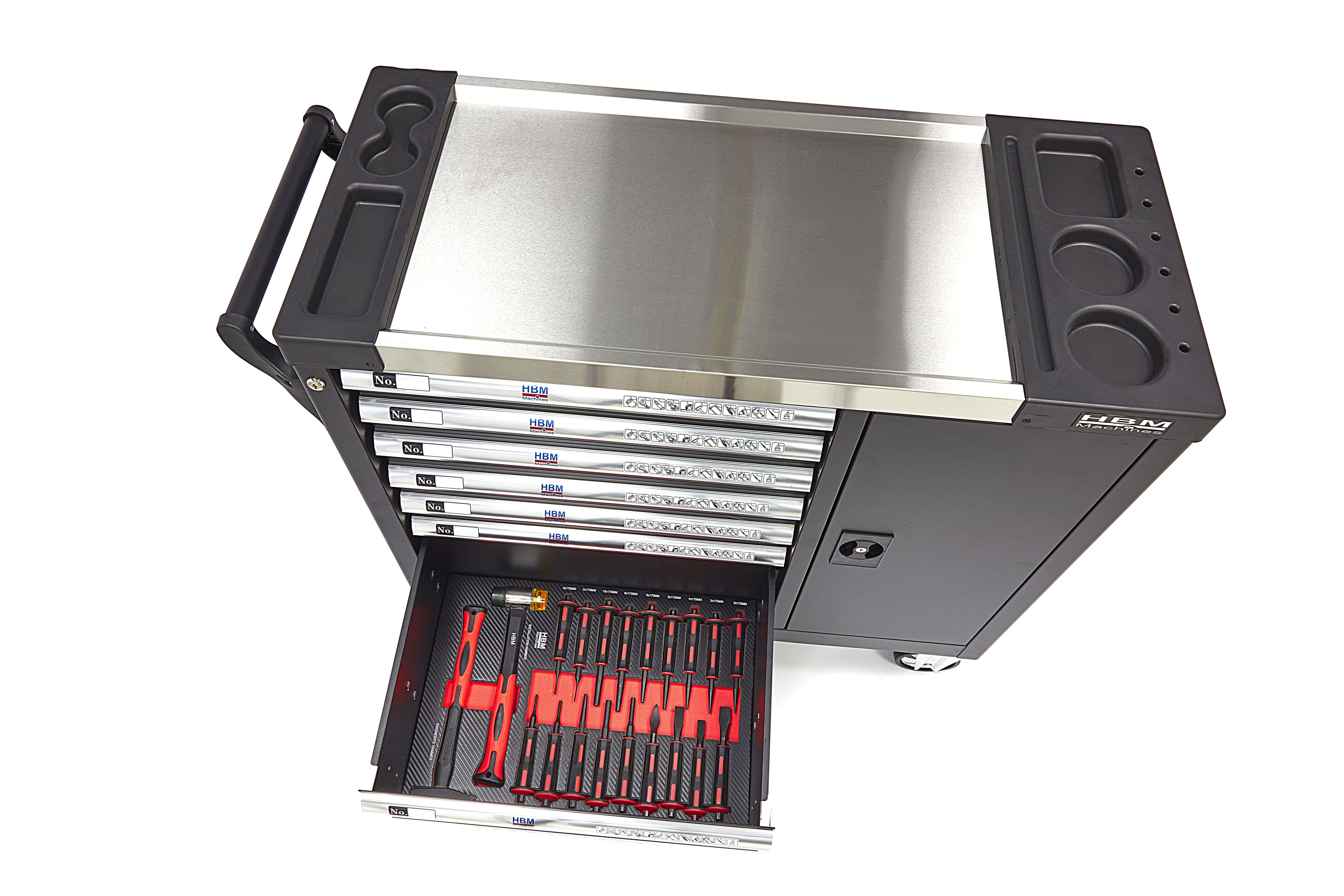 HBM XL Premium Gevulde Gereedschapswagen met Deur - 274 Delig Image 17