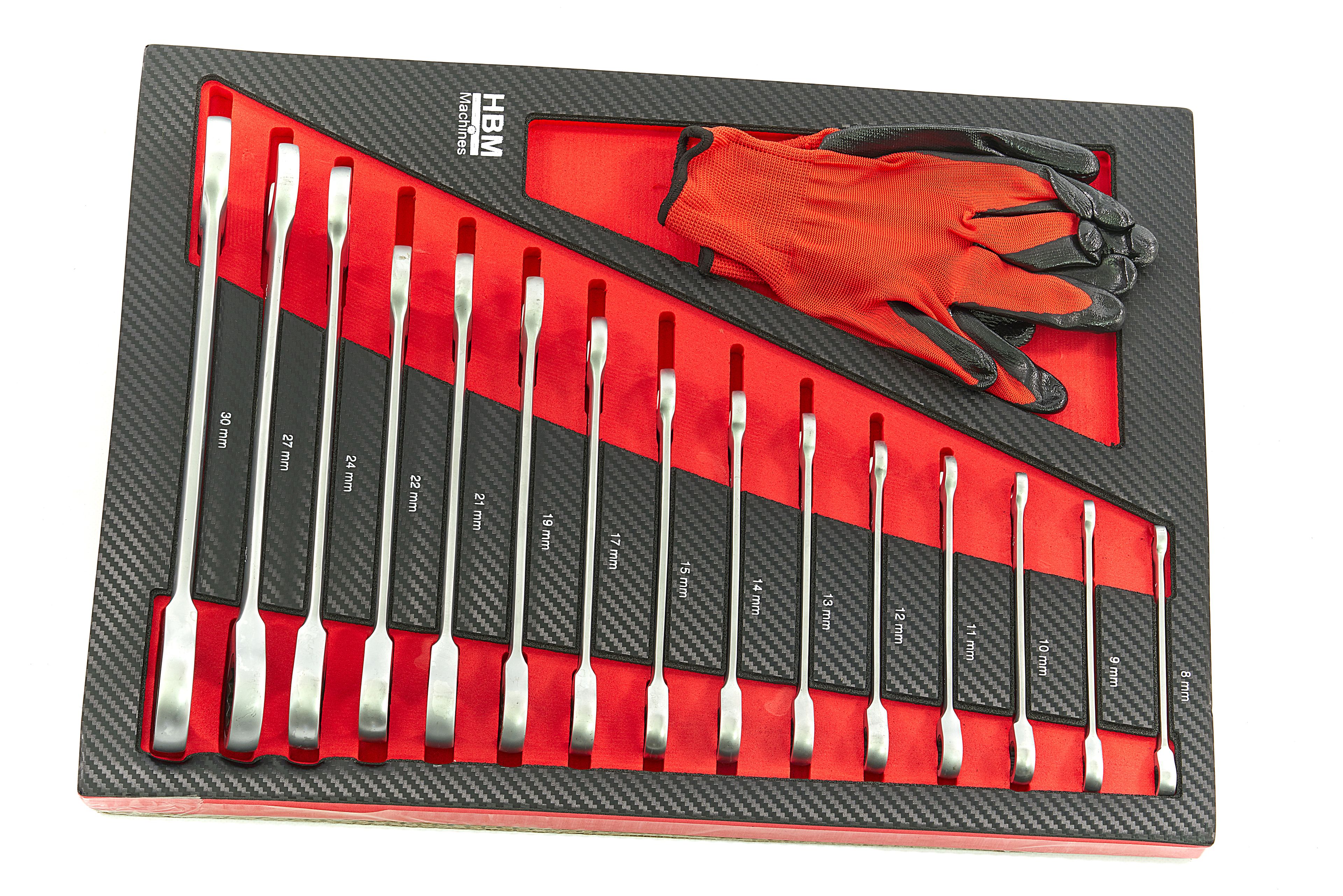 HBM 262er Pack Premium-Werkzeuge für Werkzeugwagen - ROT Image 6