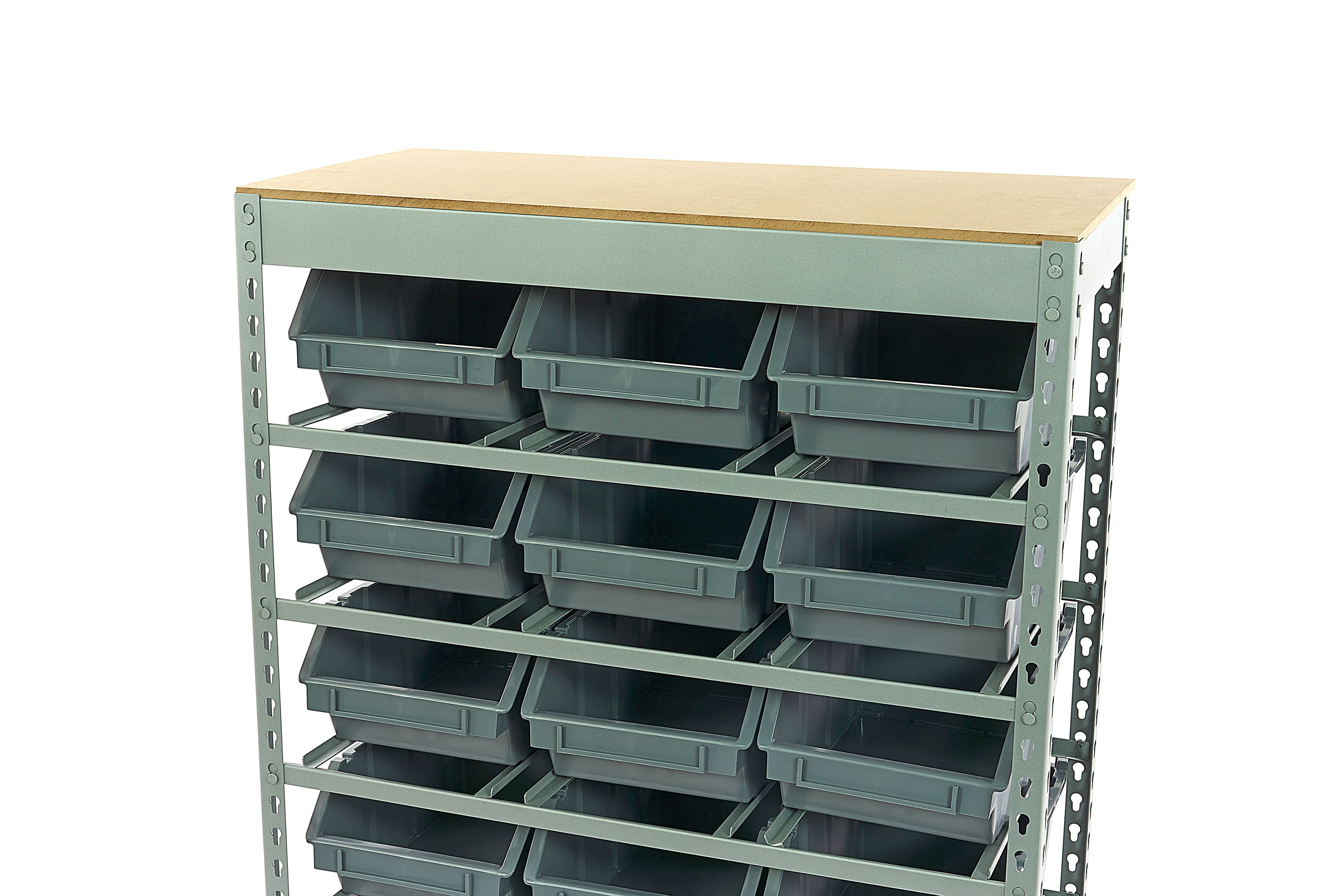 HBM Armario de contenedores, sistema de almacenamiento, estante con 24 cajas de almacenamiento Image 13