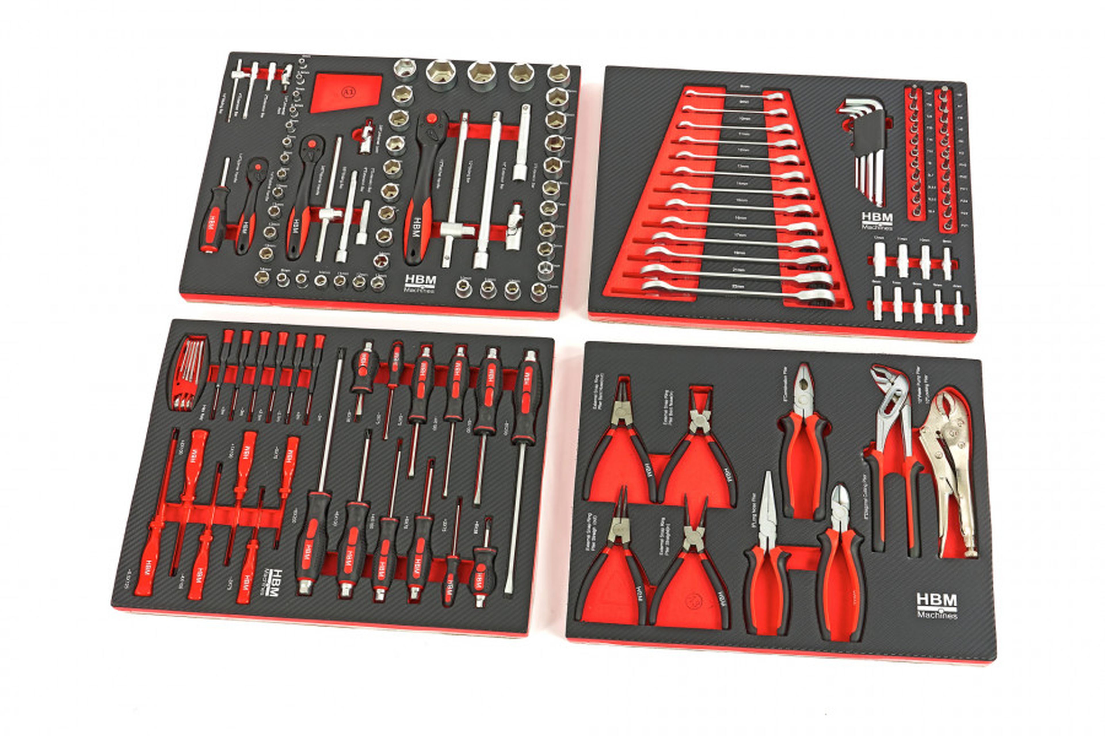 Carro de herramientas lleno HBM Premium con puerta - 154 piezas Image 4