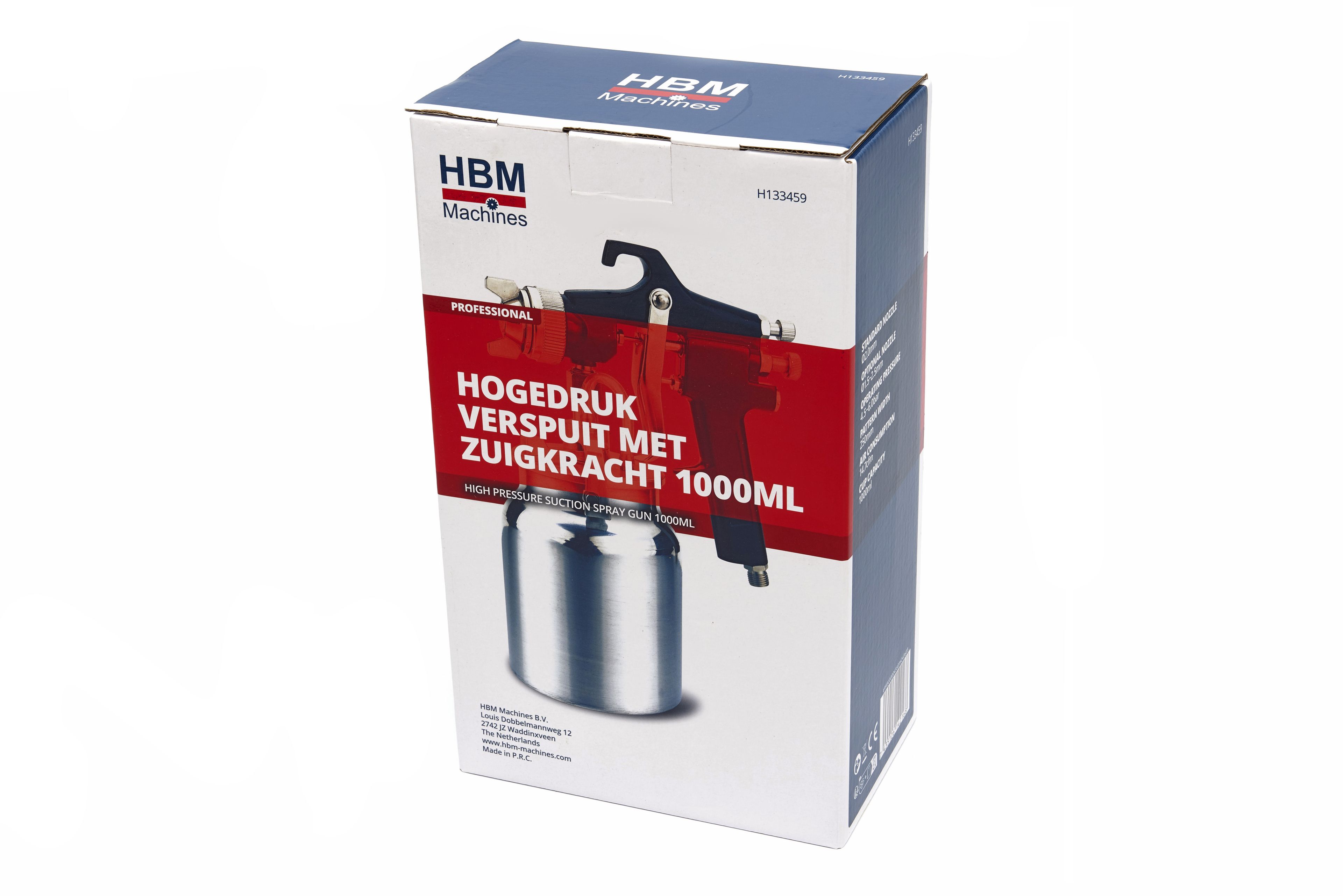 HBM hogedruk verfspuit met zuigkracht 1000 ml Image 10