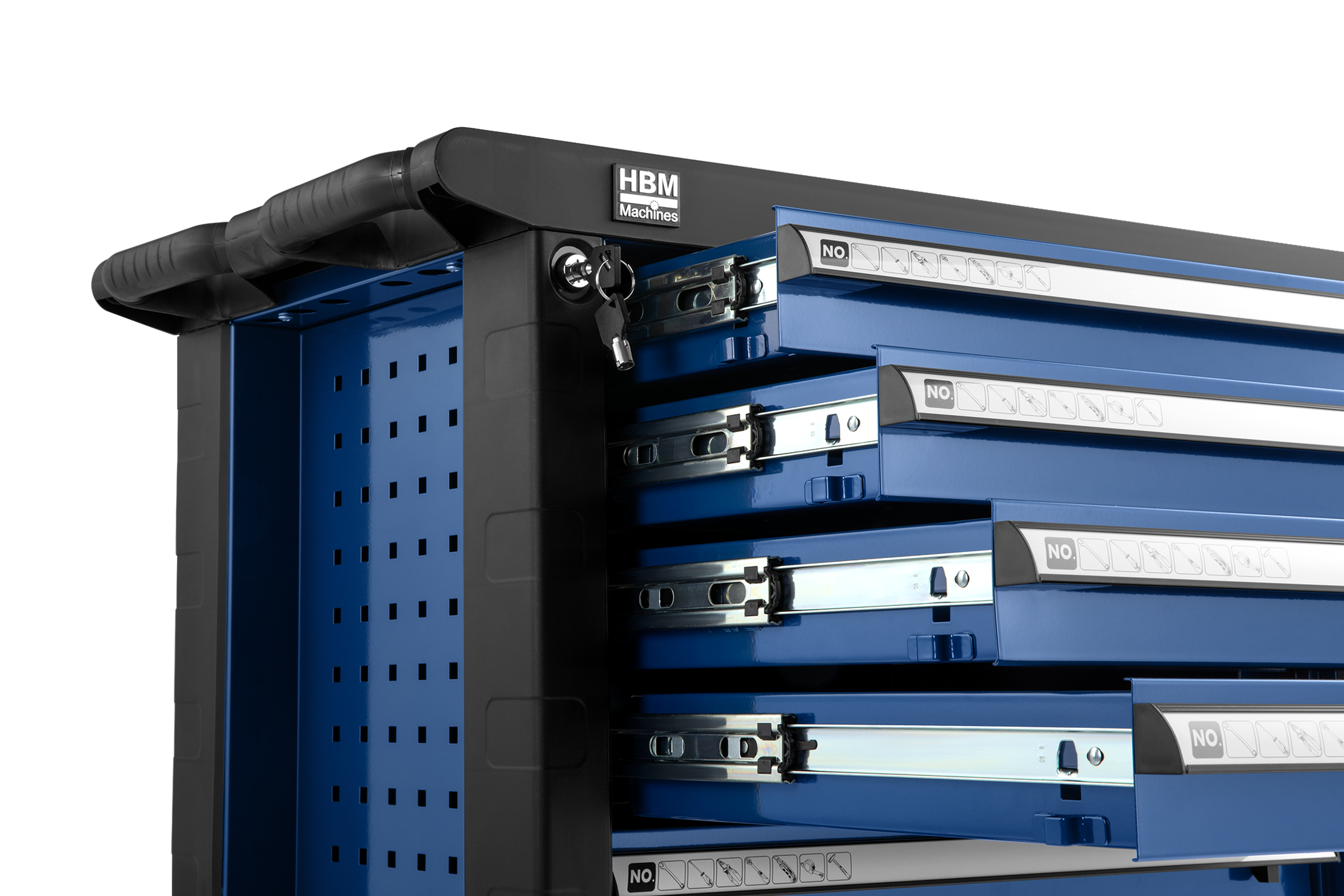 HBM Werkzeugwagen mit 7 Schubladen, 76,5 cm, blau Image 6