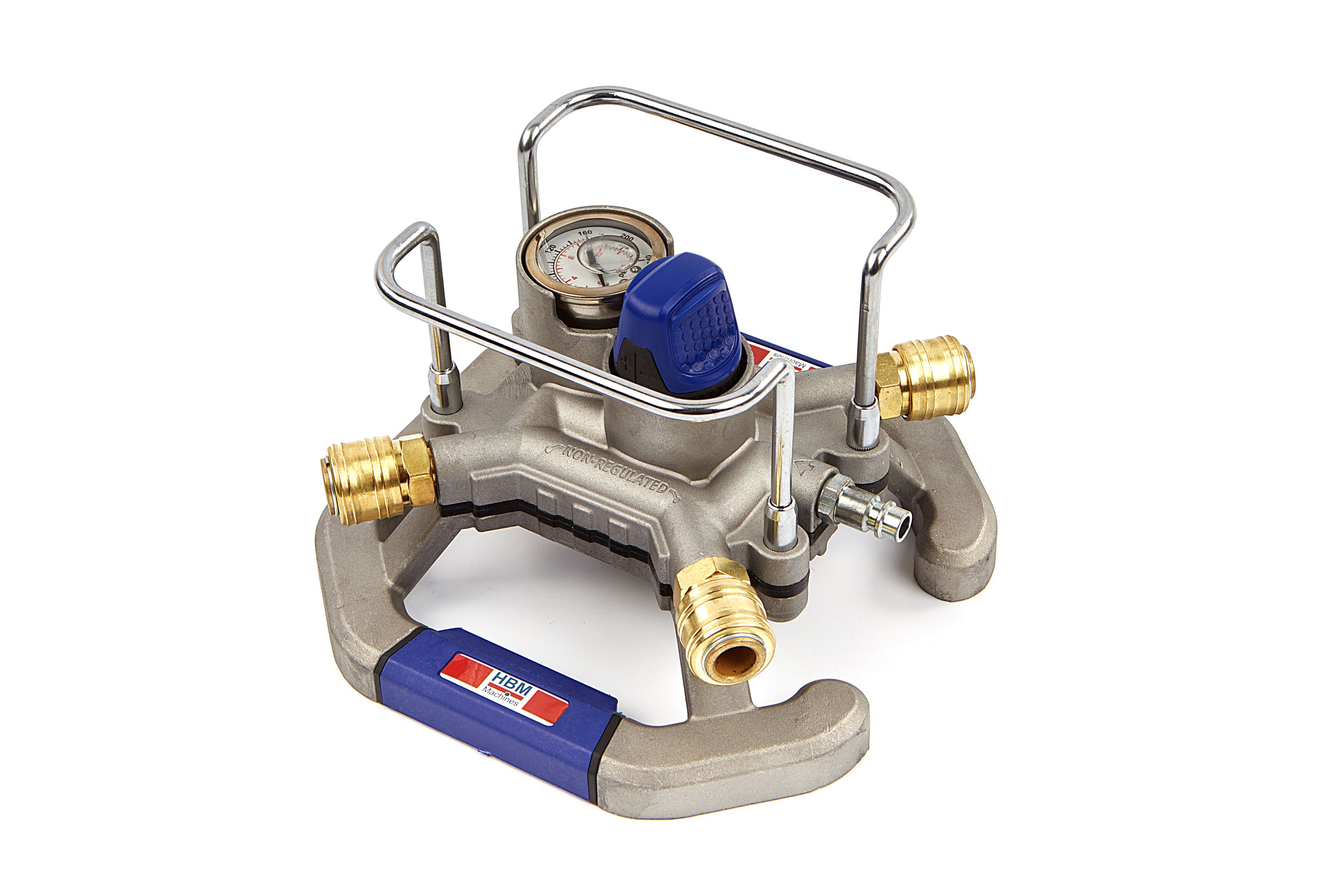 HBM Distributeur d'air à 4 branches avec raccords rapides EURO