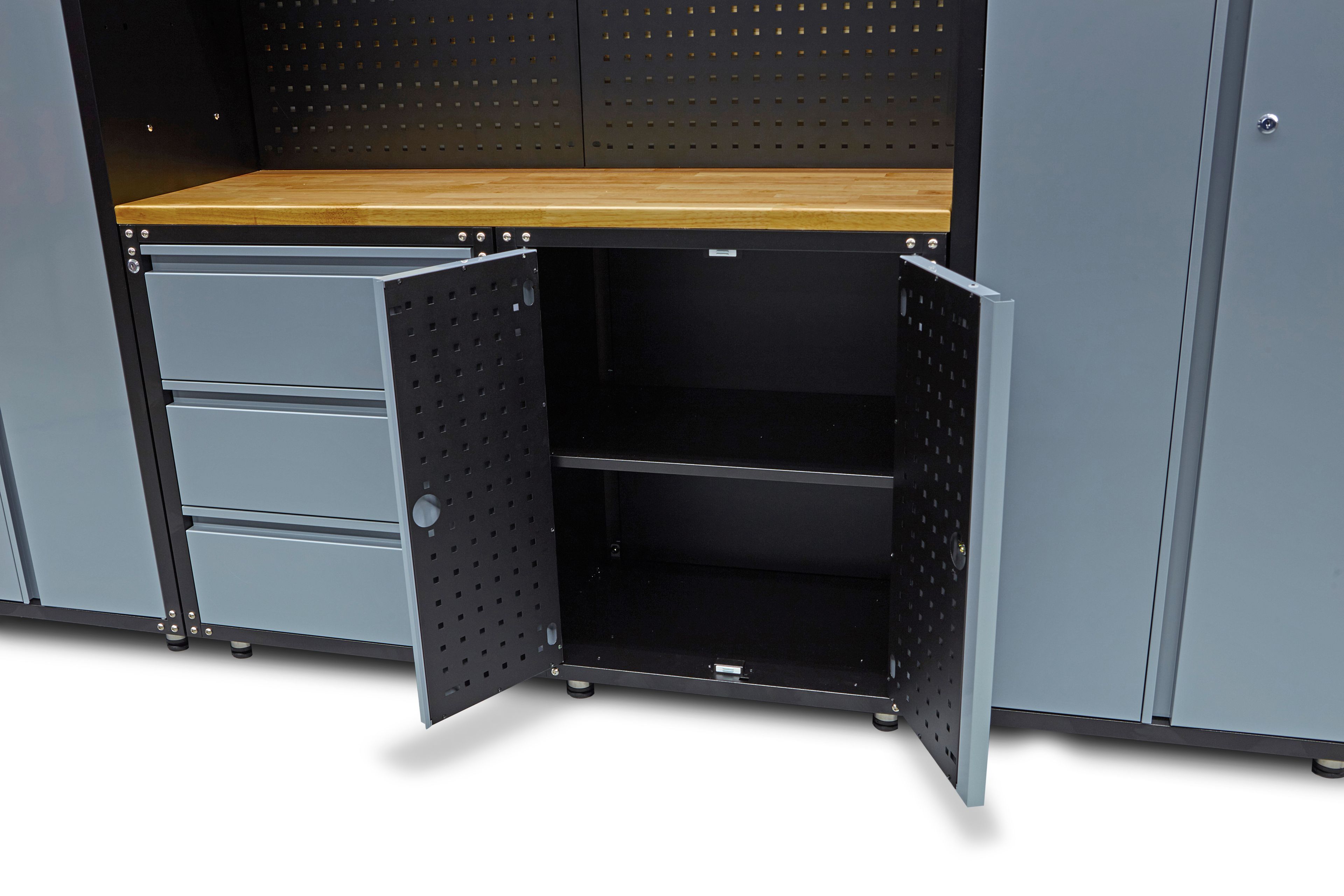 HBM premium werkplaatssysteem, 9-delig, grijs Image 12