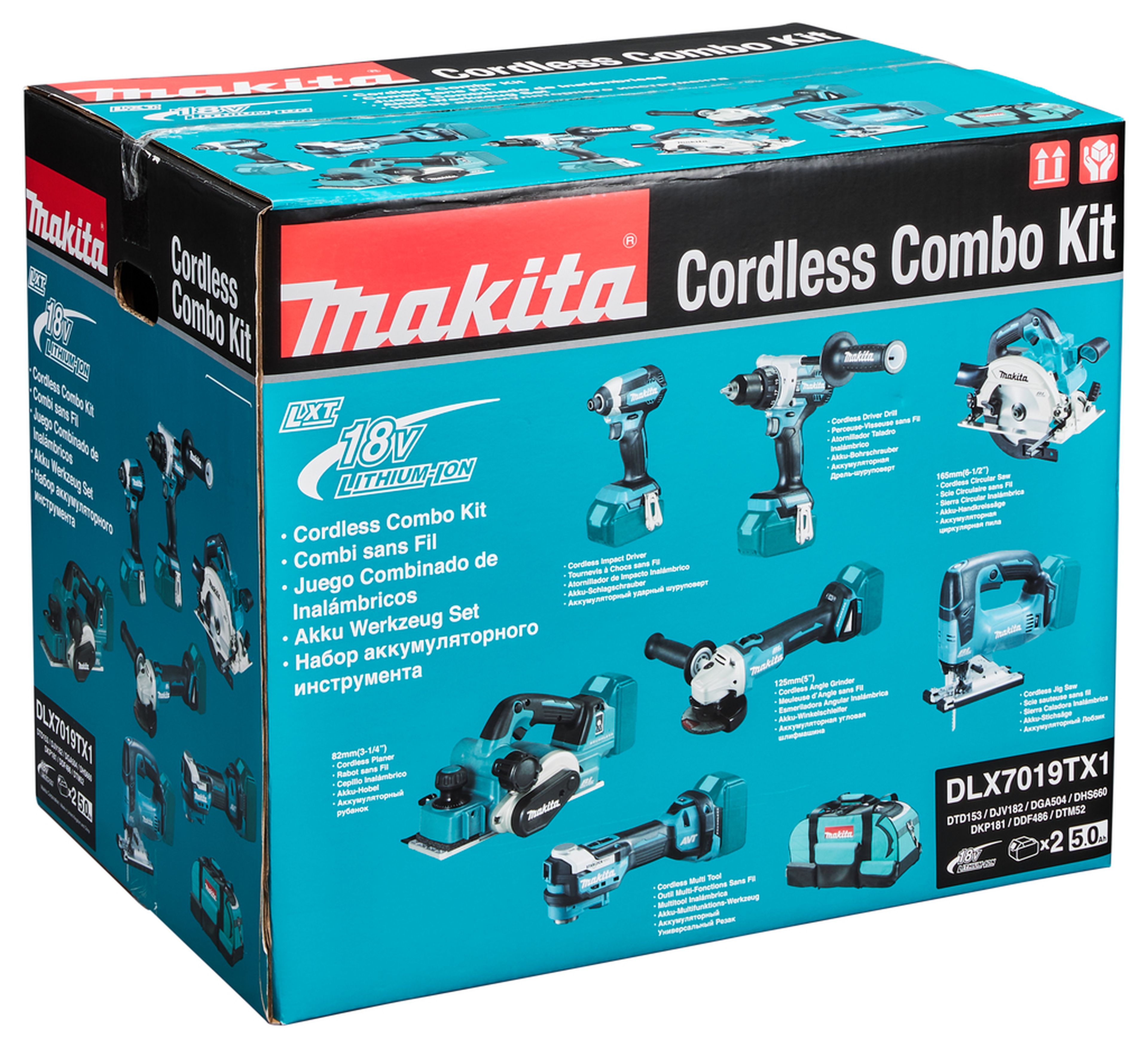 Makita DLX7019TX1 18V Combiset 2x5,0 Ah Accu met Snellader Image 4