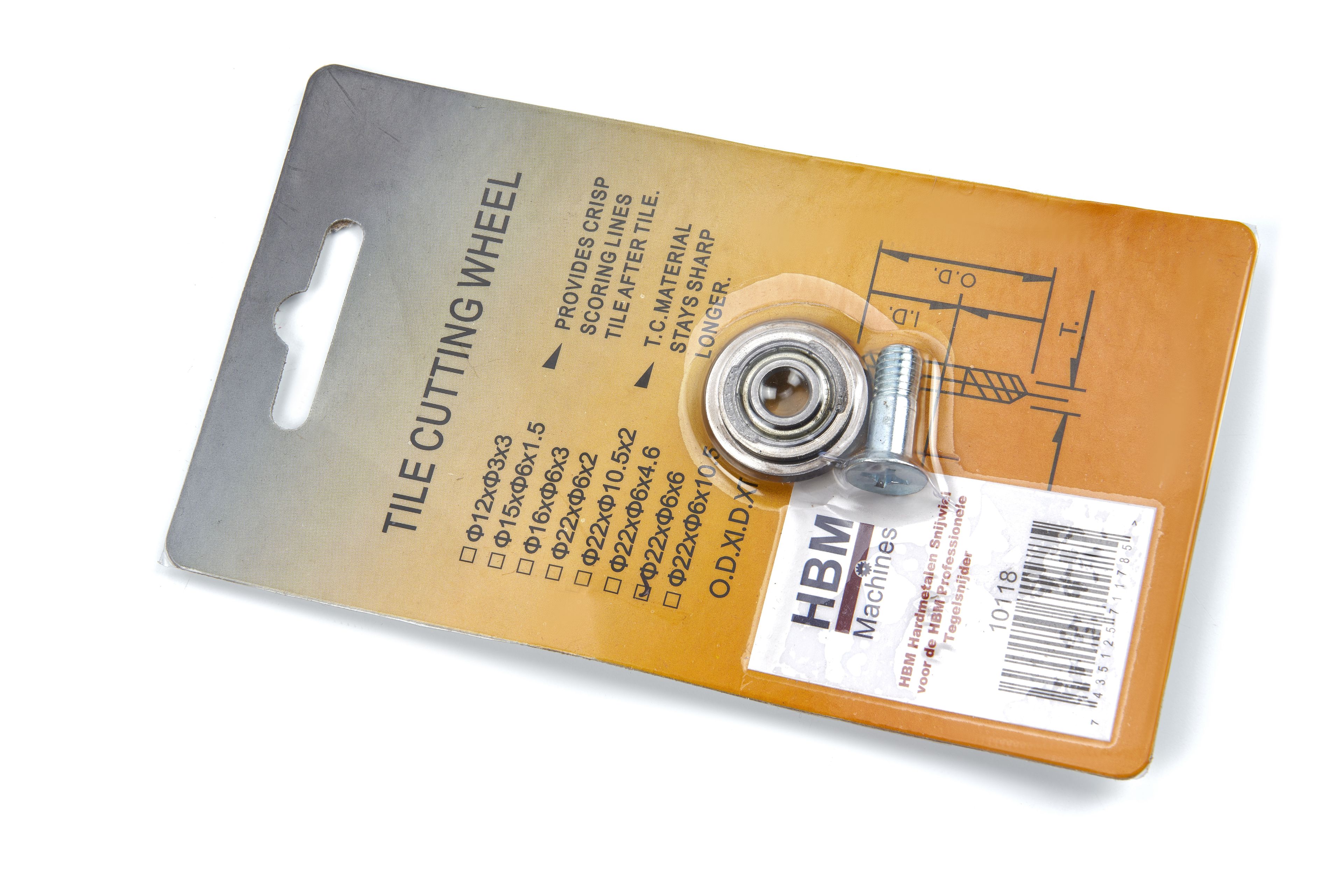 HBM Hardmetalen Snijwiel voor de HBM Professionele Tegelsnijders