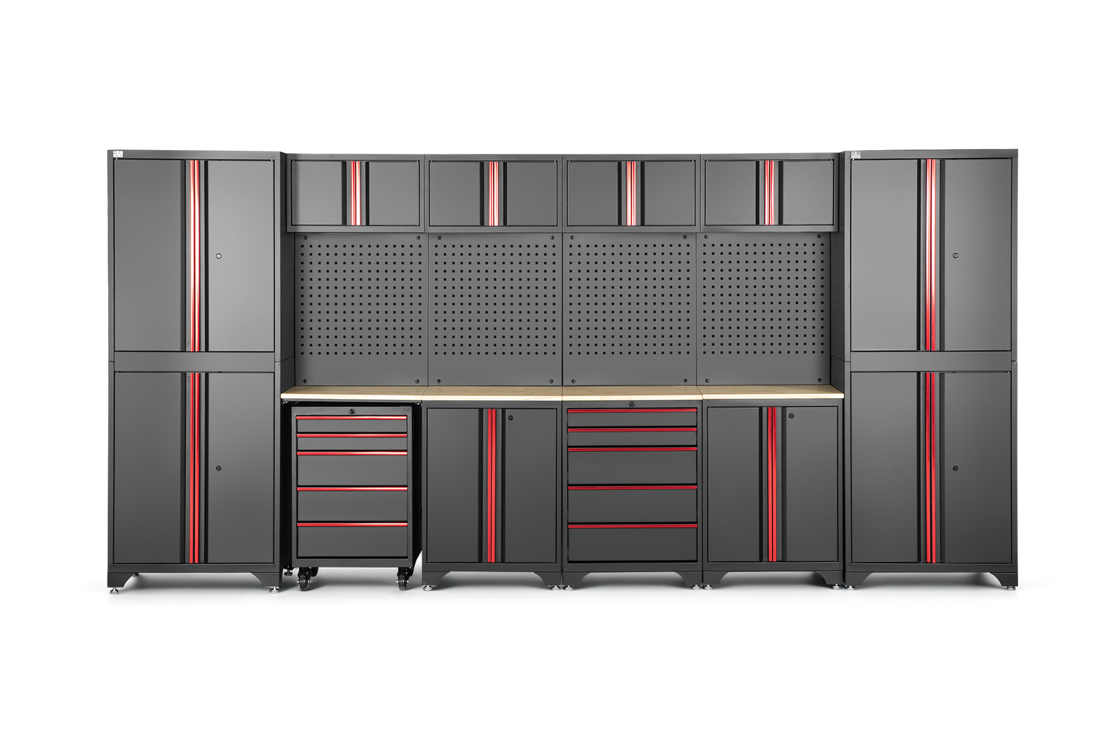 HBM modulair werkplaatssysteem 12-delig, zwart rood Image 2