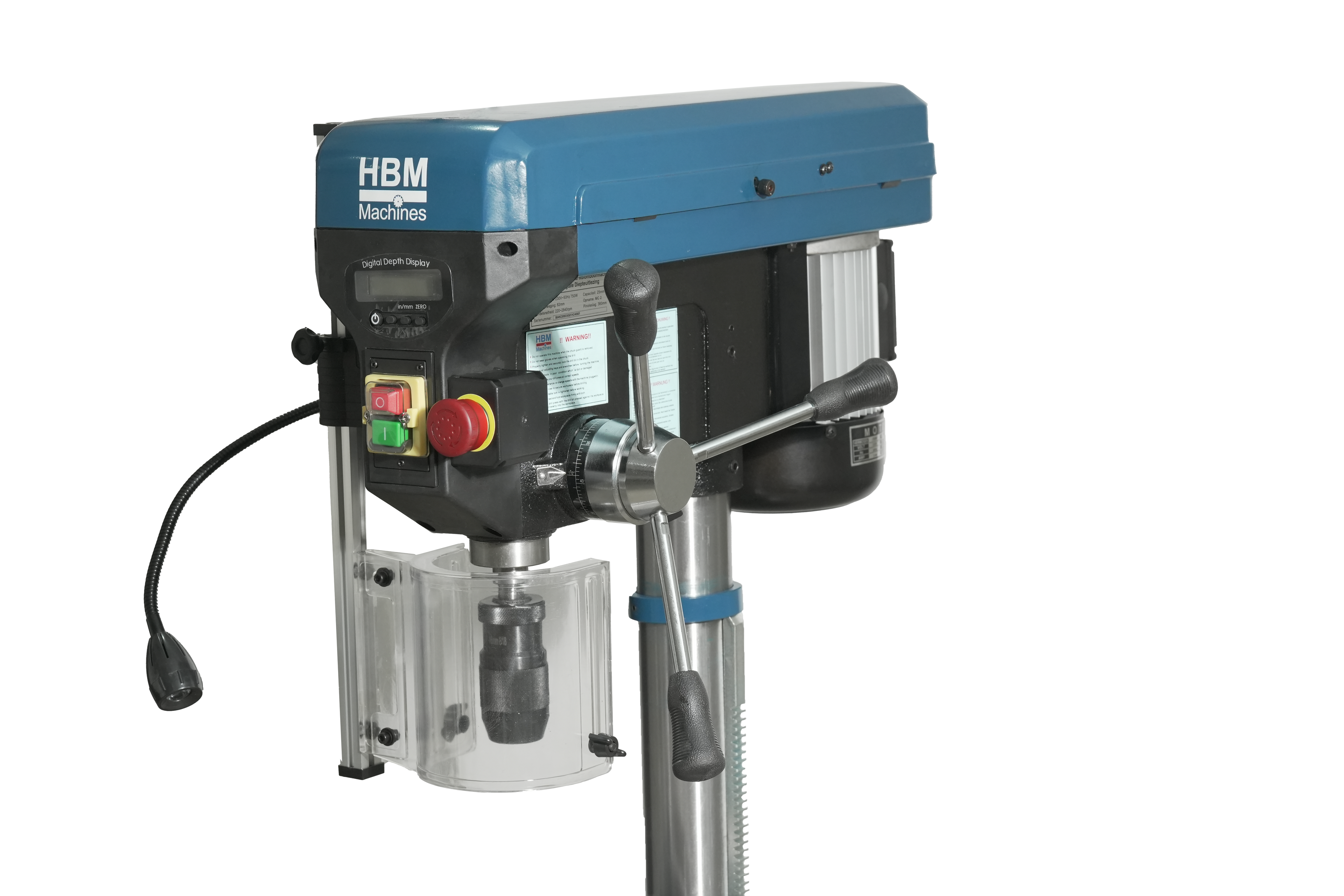 HBM Perceuse professionnelle à colonne de 25 mm avec lecture numérique de la profondeur Image 8