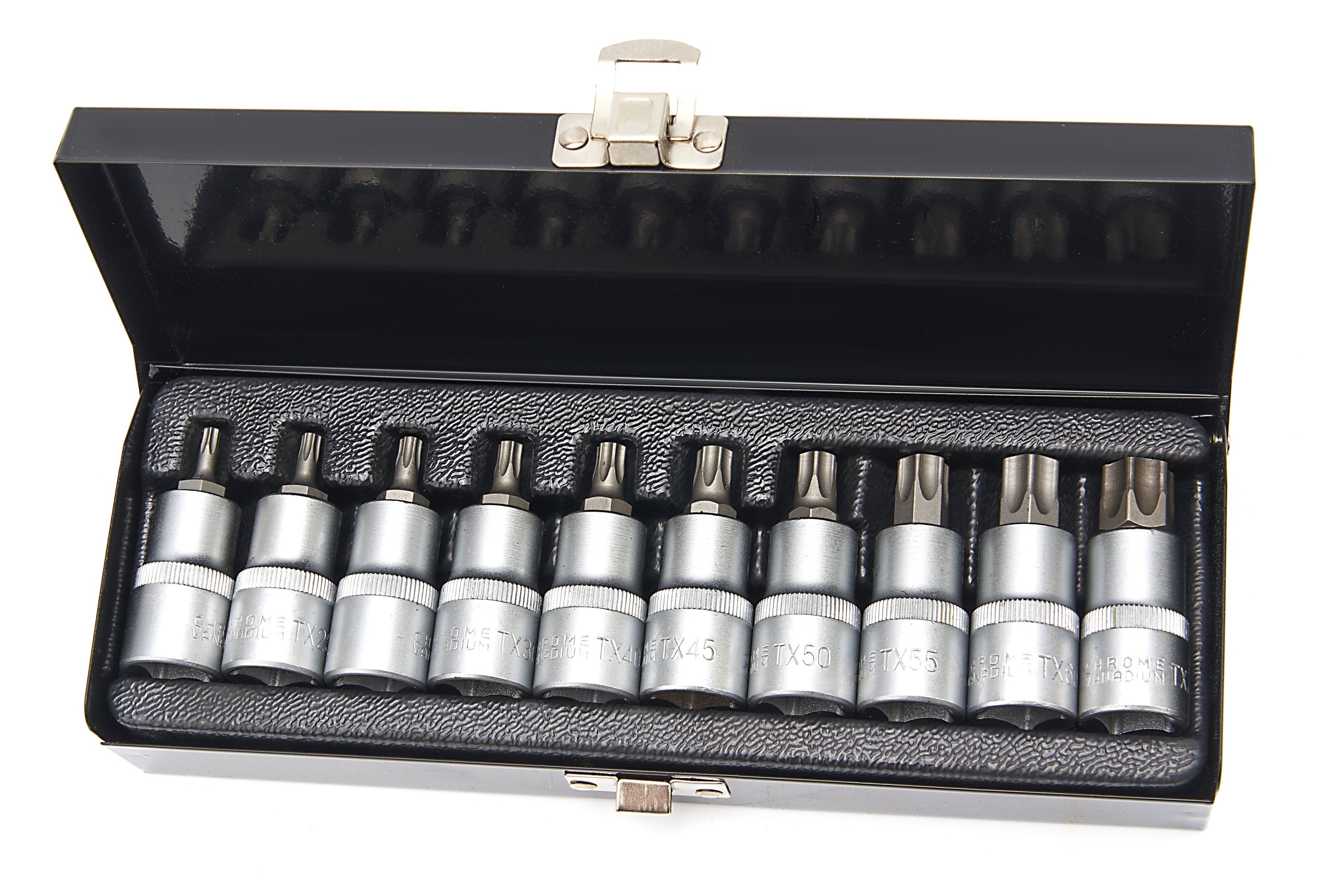HBM Coffret de douilles TORX 10 pièces 1/2 pouce