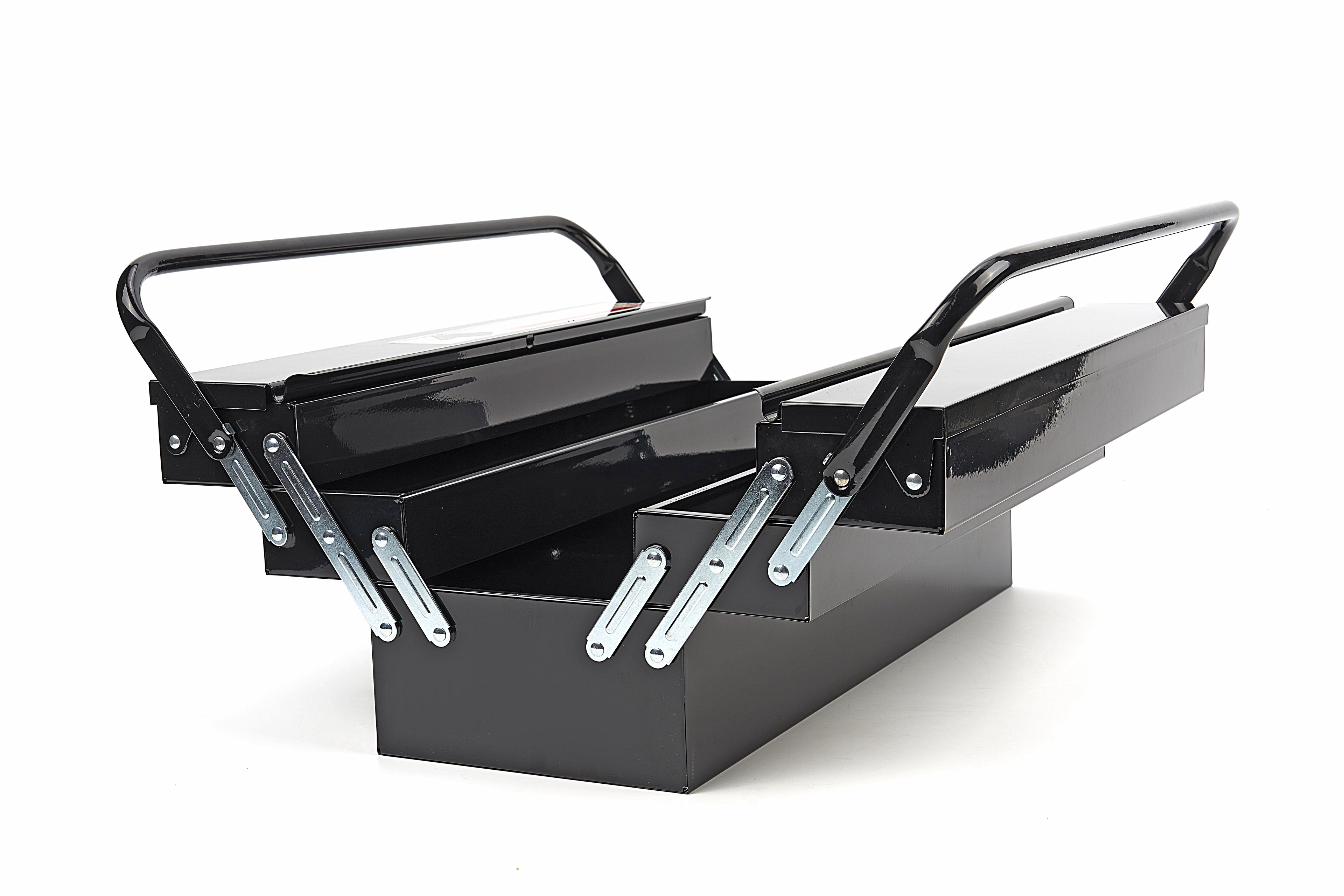 HBM 535 mm. Professioneller Werkzeugkasten aus Stahl mit 3 Ebenen und 5 Fächern Image 5