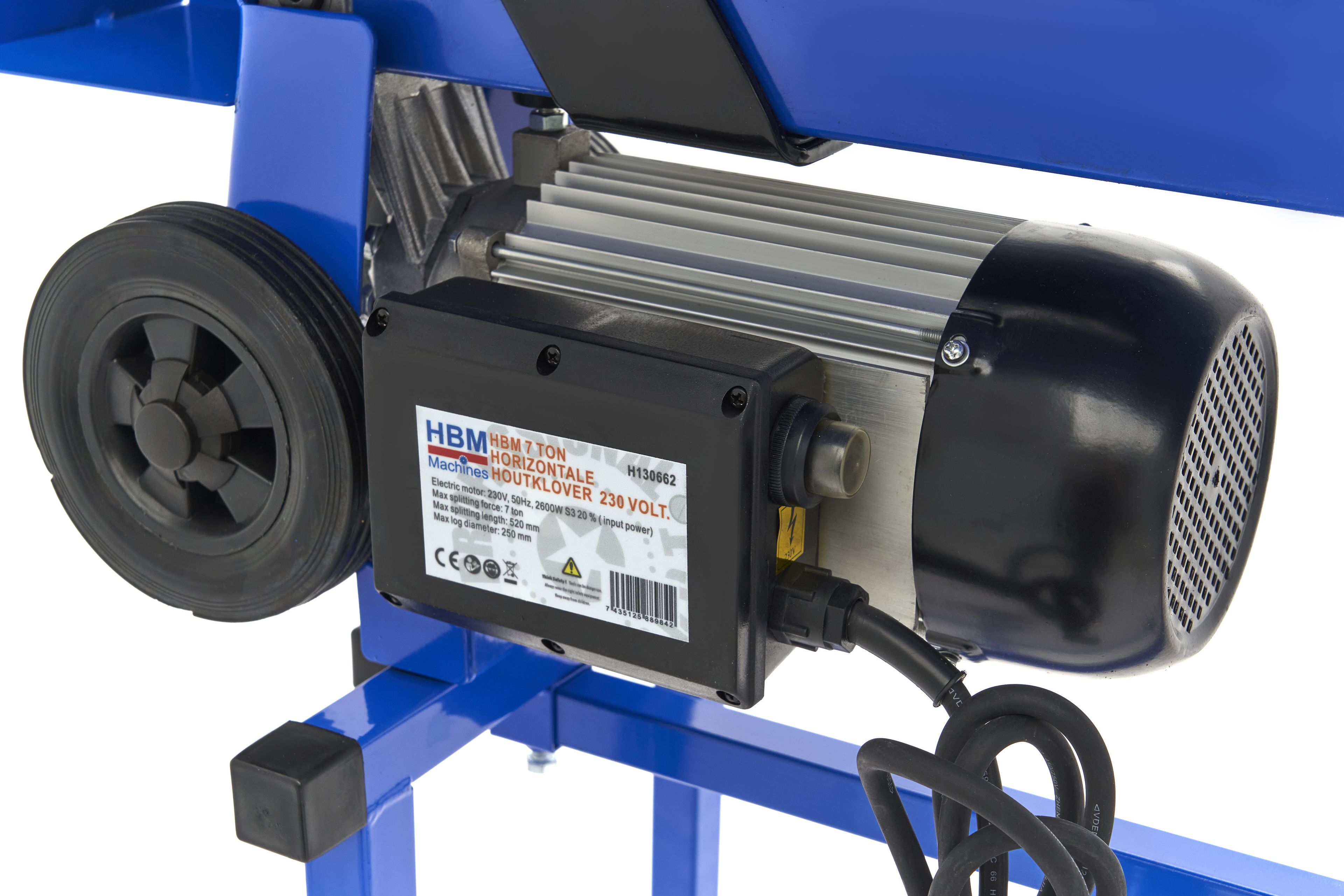HBM 7 Ton Horizontale Houtklover 230 Volt Image 12