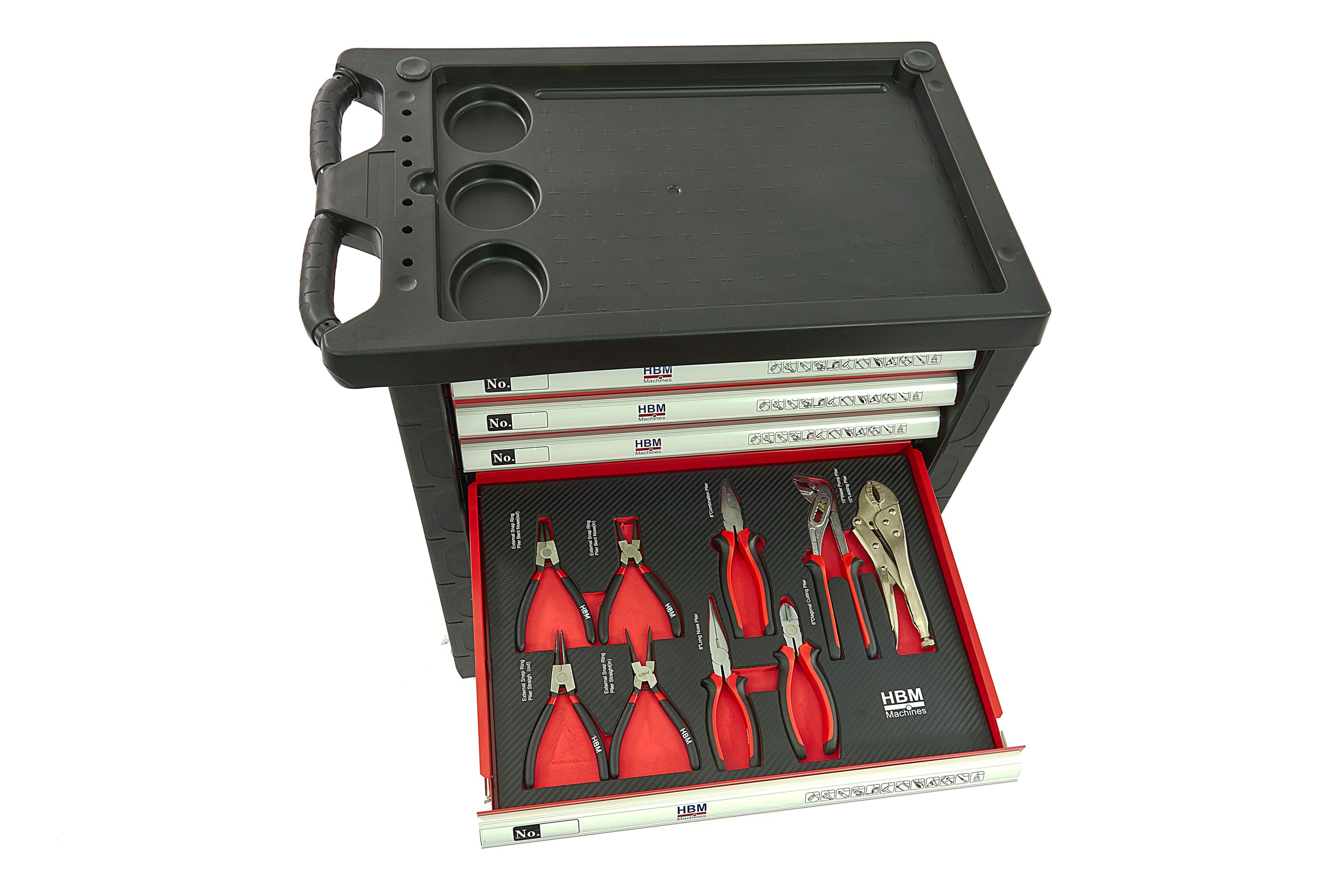 HBM gevulde gereedschapswagen 154-delig, rood Image 11
