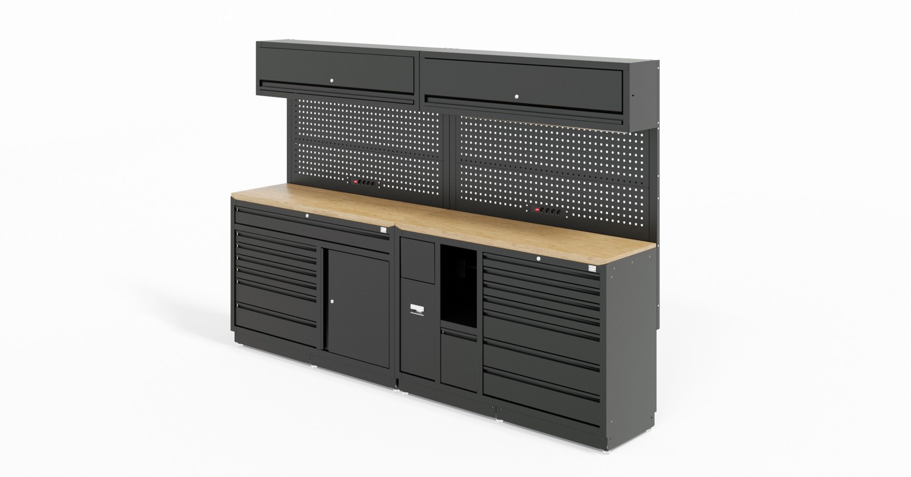 HBM modulair werkplaatssysteem 10-delig, zwart Image 2