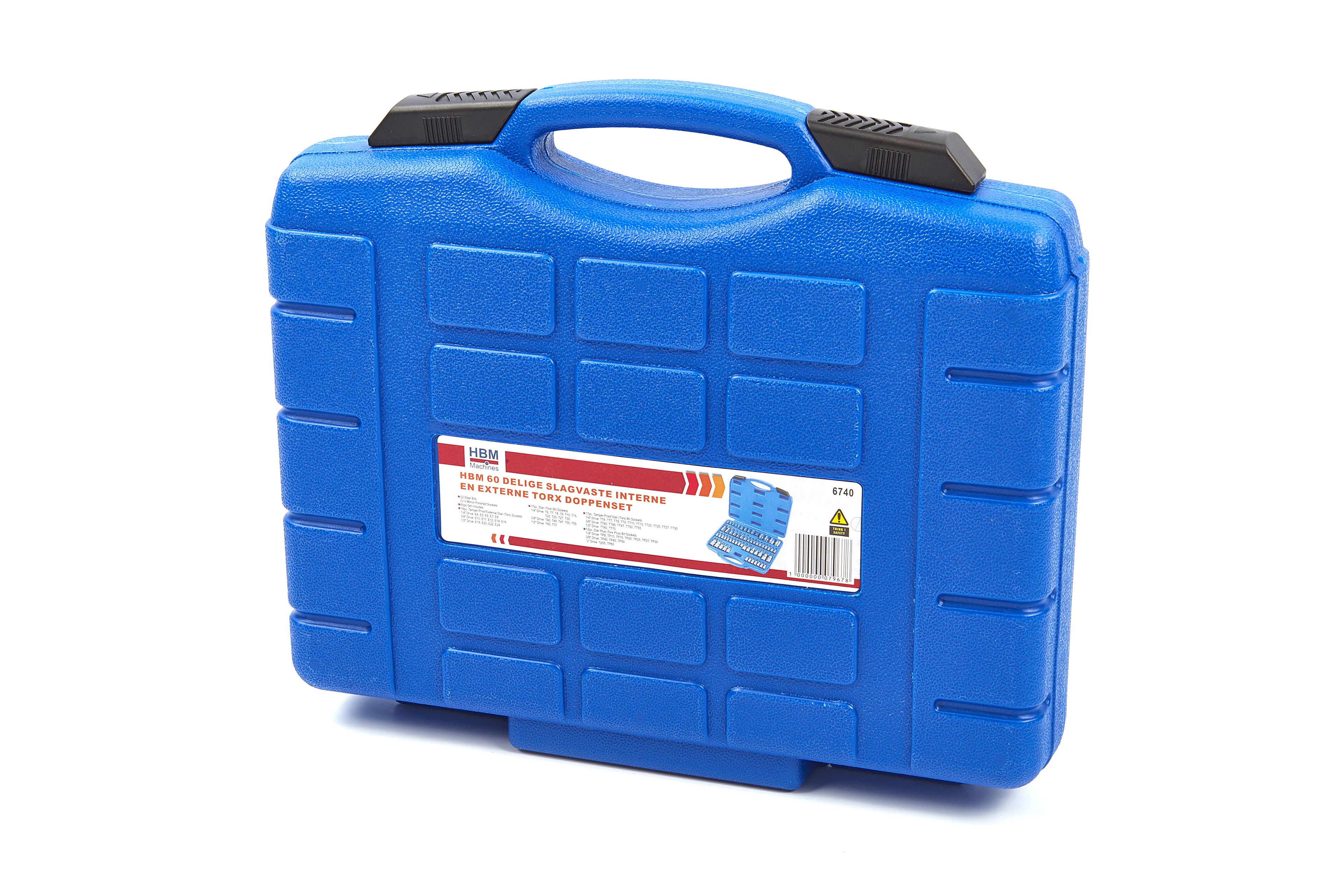 HBM 60 Delige Slagvaste Intern en Externe Torx Doppenset Image 3