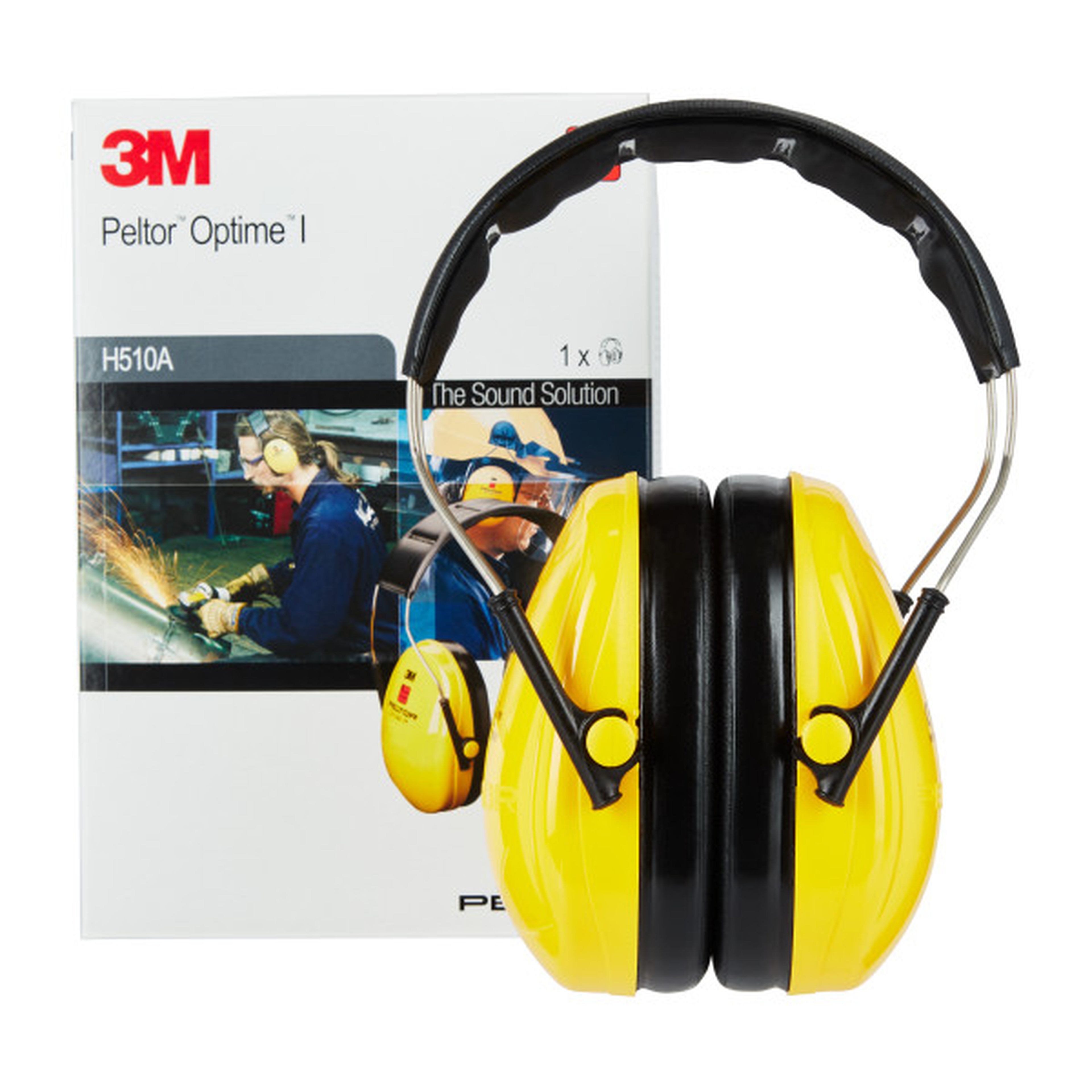 3M PELTOR Optime I Casque antibruit, 27 dB, jaune, serre-tête, H510A-401-GU Image 4