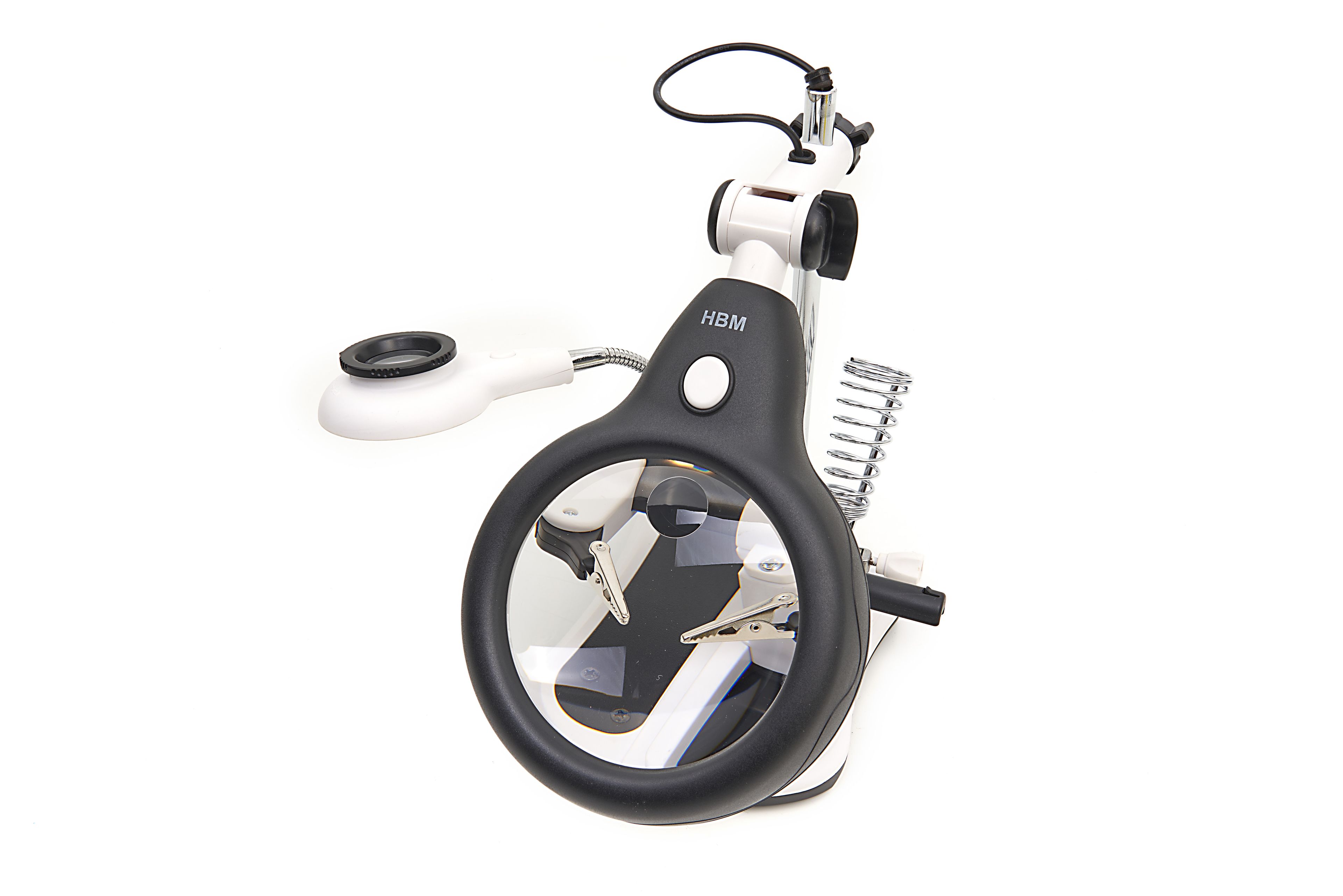 HBM Deluxe 3e Handje Loupelamp met 4 x  Loupe Vergroting en LED Verlichting Image 5