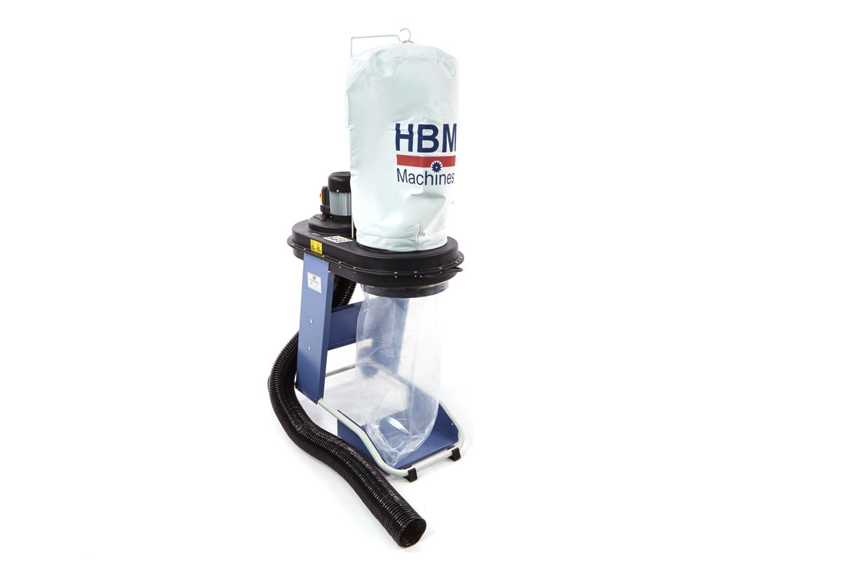 Sistema de extracción de polvo HBM 550 W con manguera y adaptadores