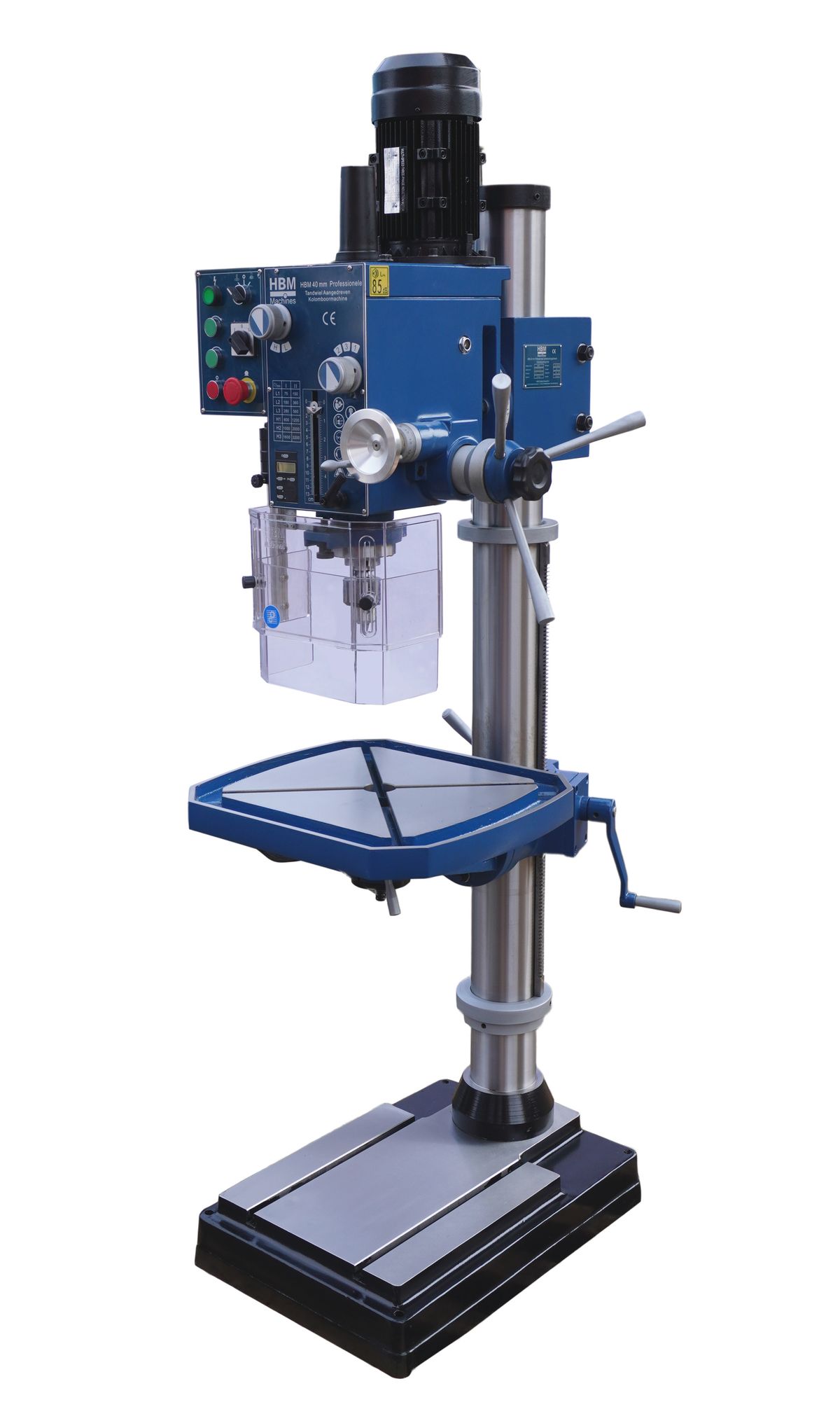 HBM Taladradora de Columna de 40 mm con Transmisión por Engranajes
