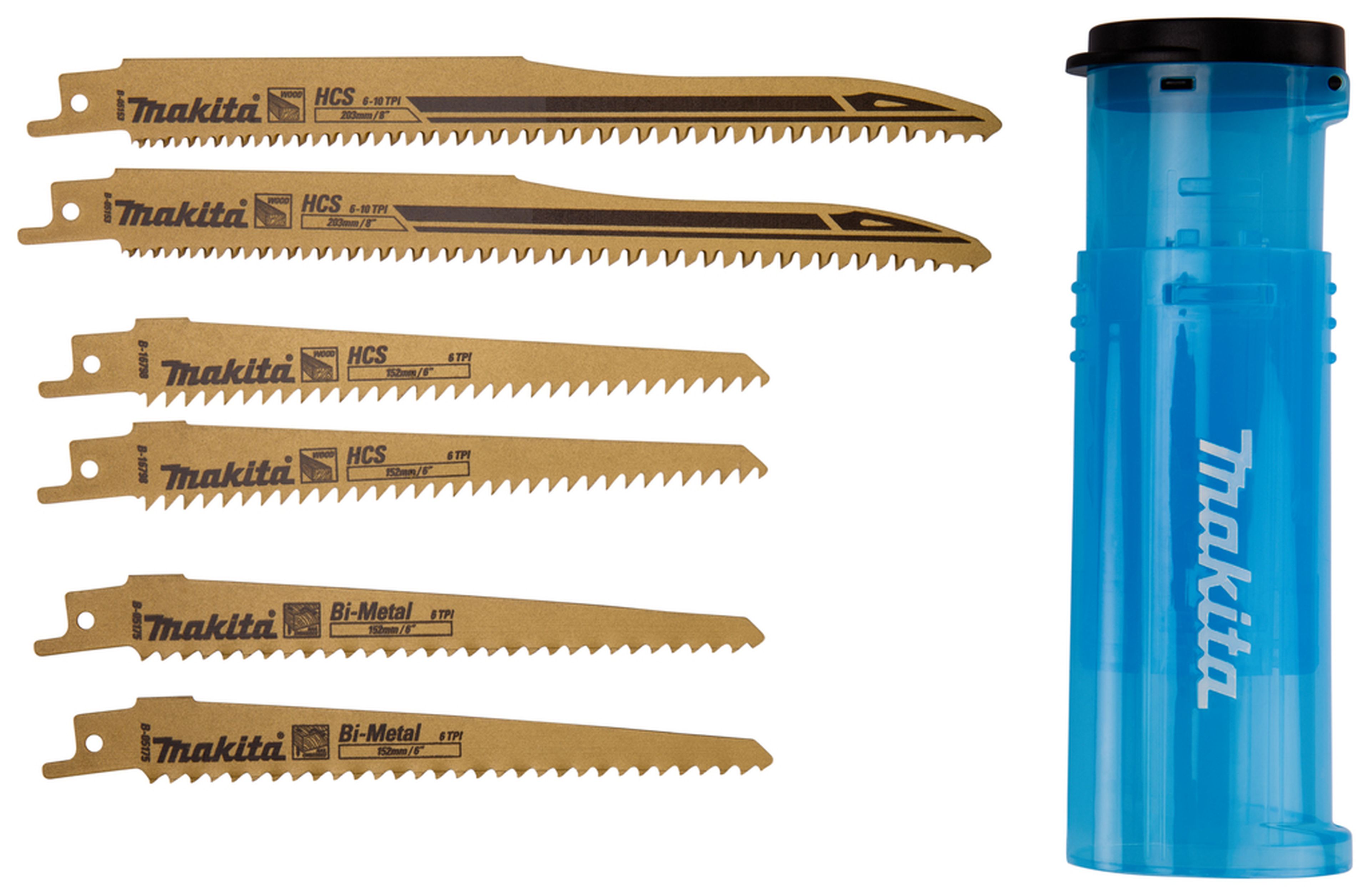 Makita Coffret de Lames de Scie Sabre 6 pcs B-44432