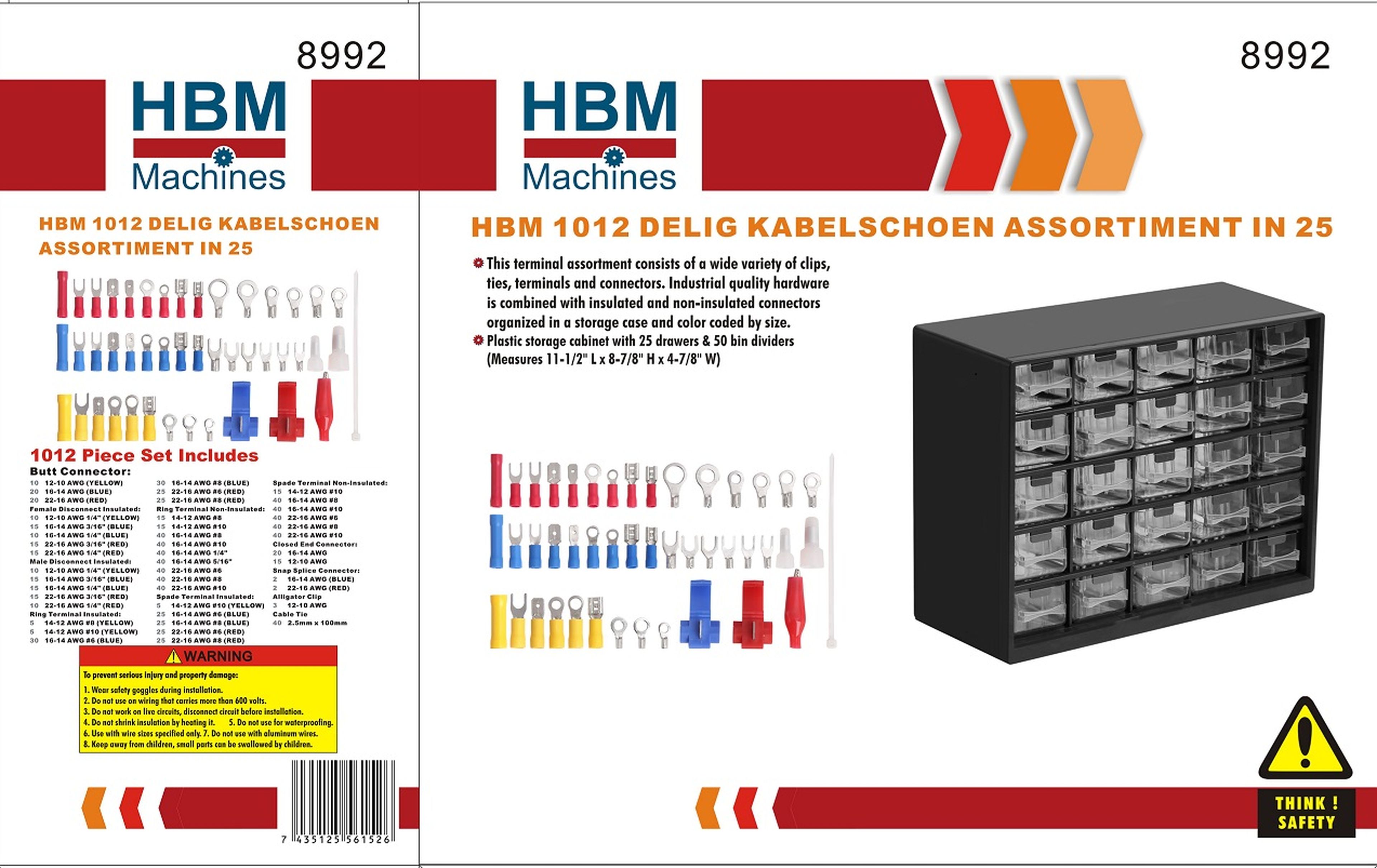 HBM 1012 Delig Kabelschoen Assortiment in 25 Laden Ladenkast Image 7
