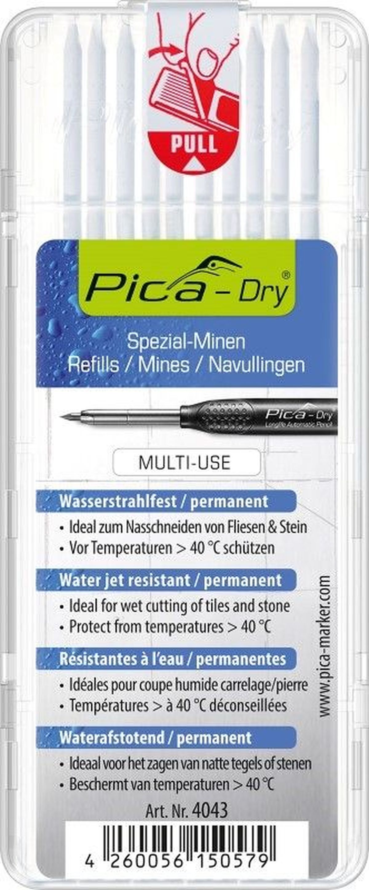 Pica 4043 Dry Nachfüllung weiß