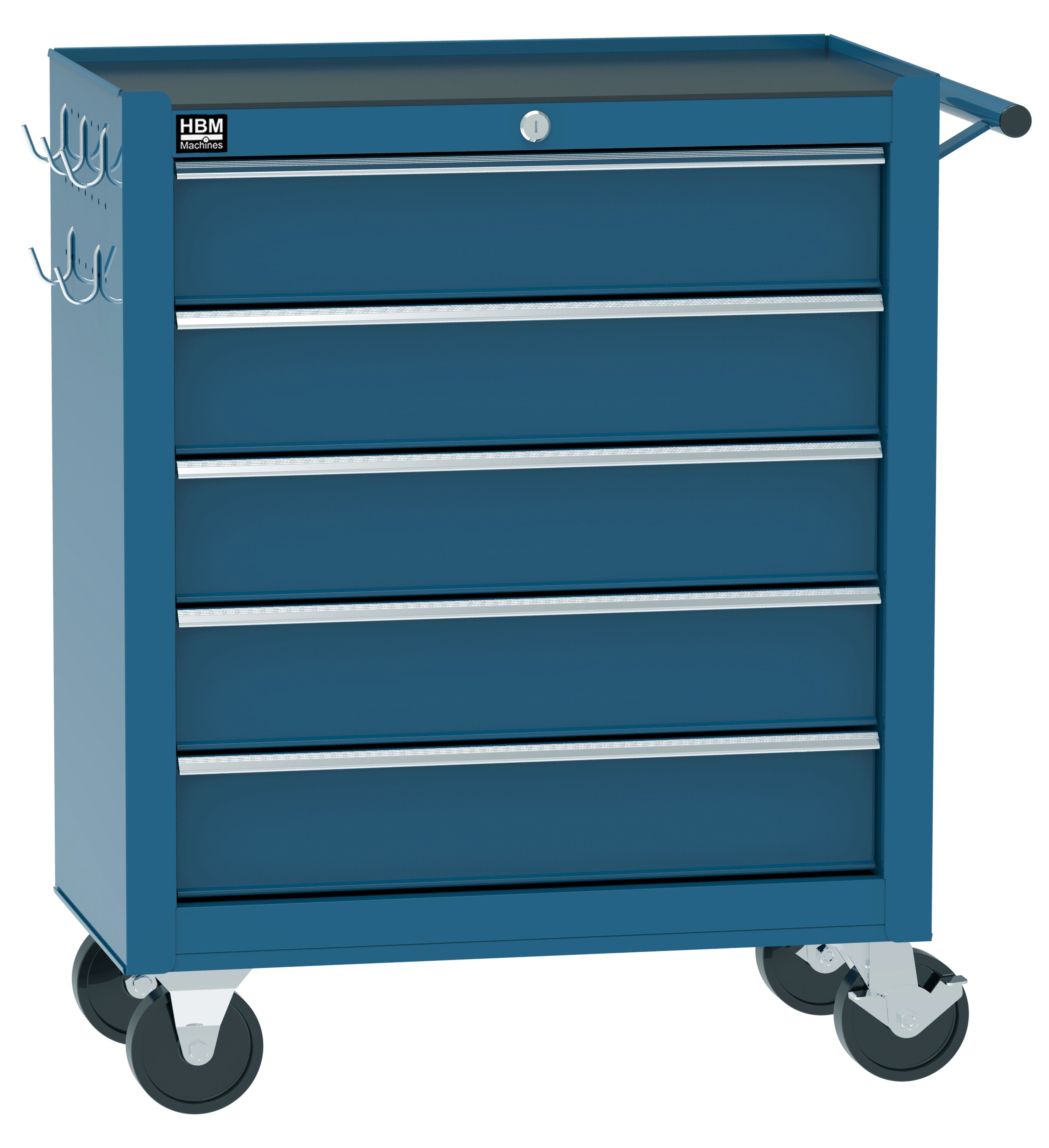 HBM gereedschapswagen 5 laden, 62 cm, blauw