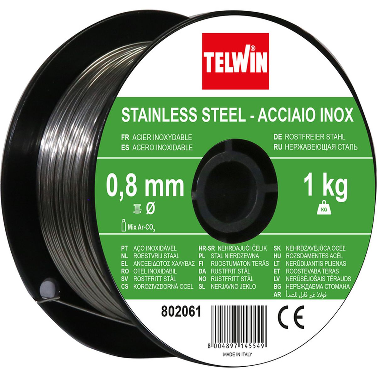 Telwin Edelstahl-Schweißdraht 0,8 mm 1 kg